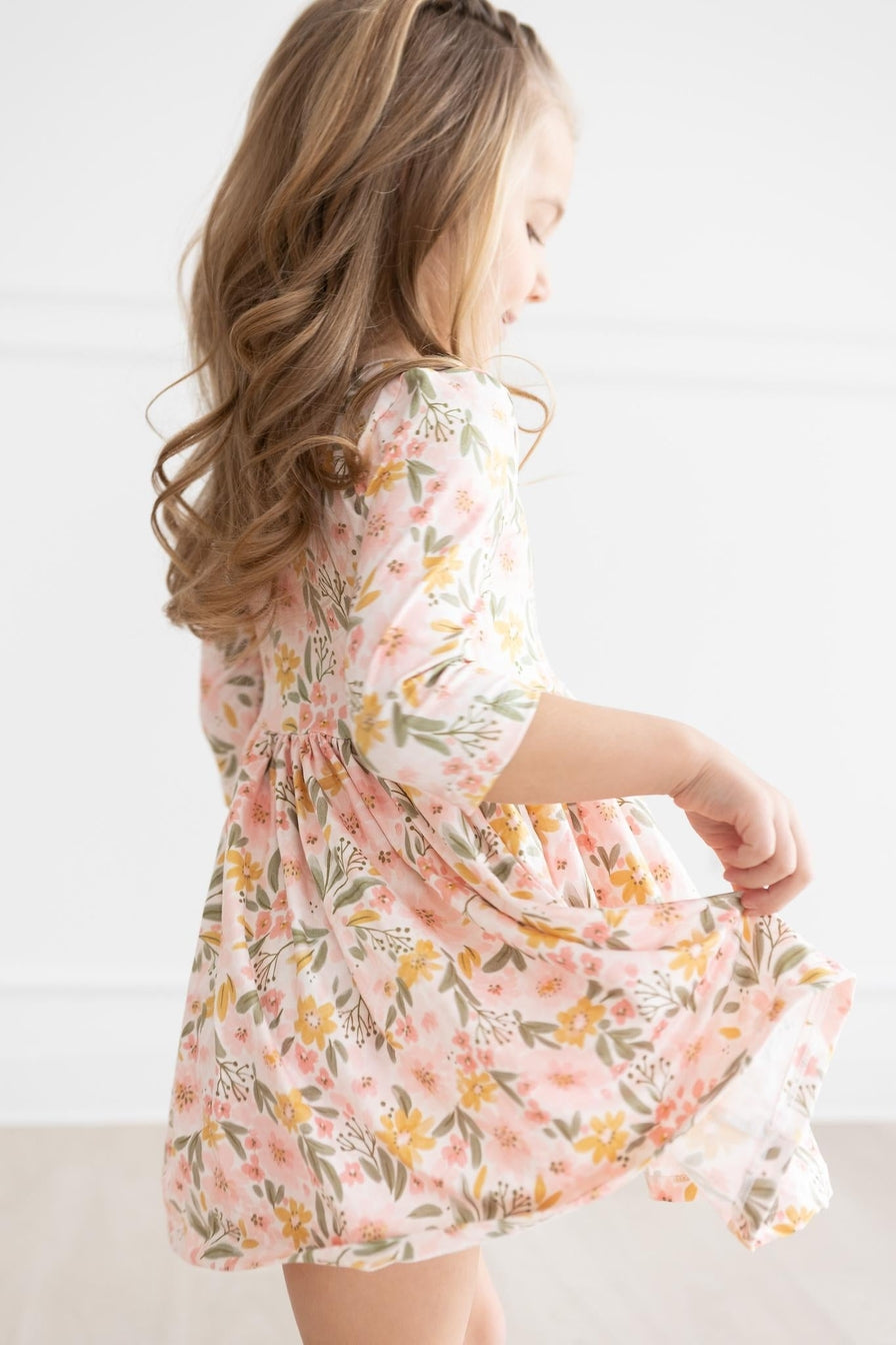 spring floral twirl dress for toddler girls