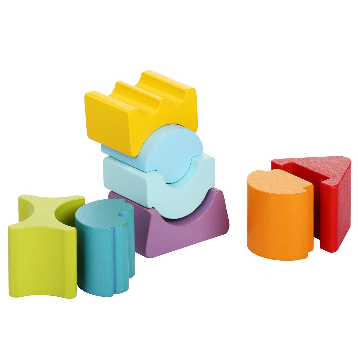 stacking tower with funky blocks