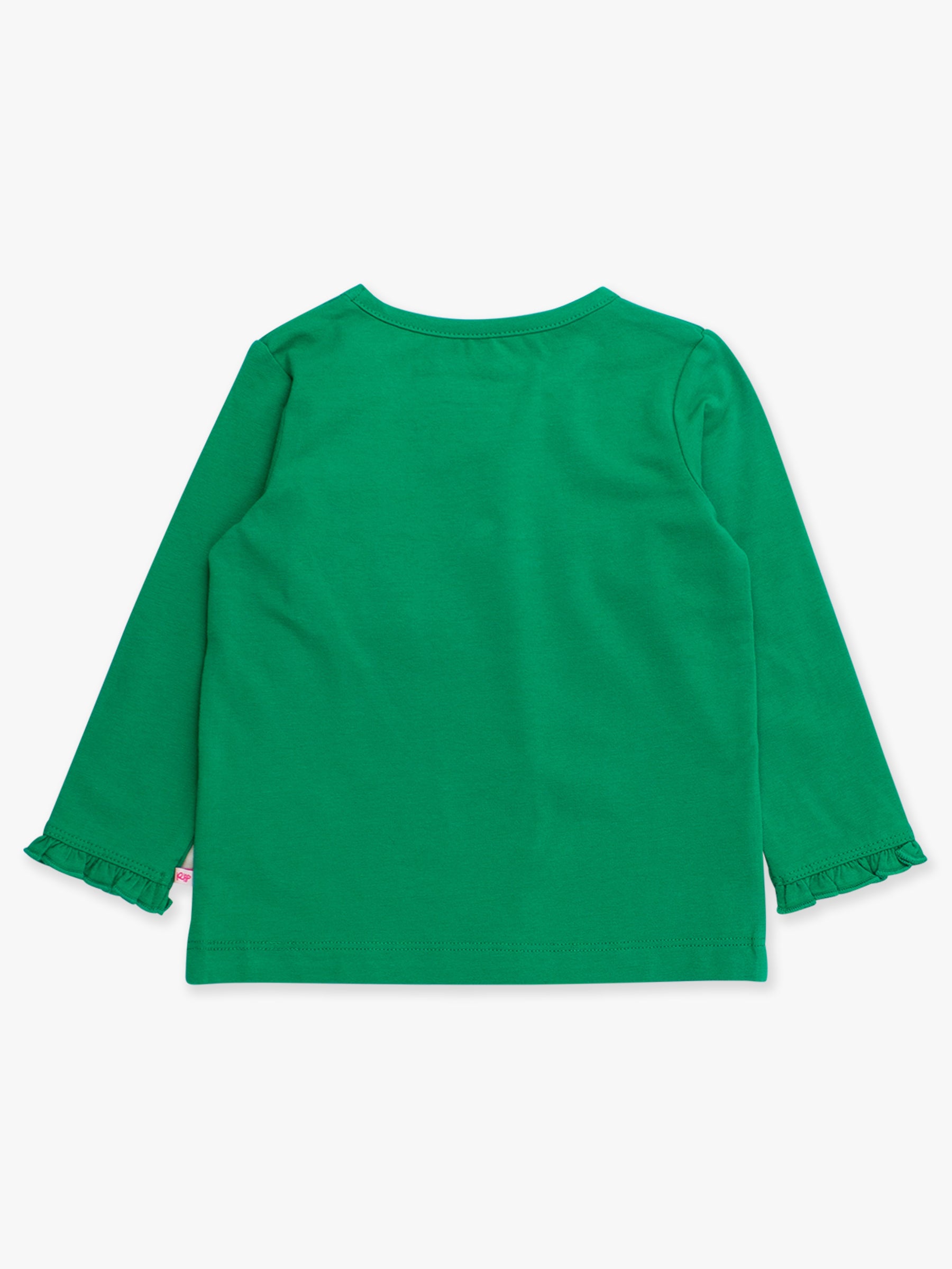 Green Long Sleeve Ruffle Top