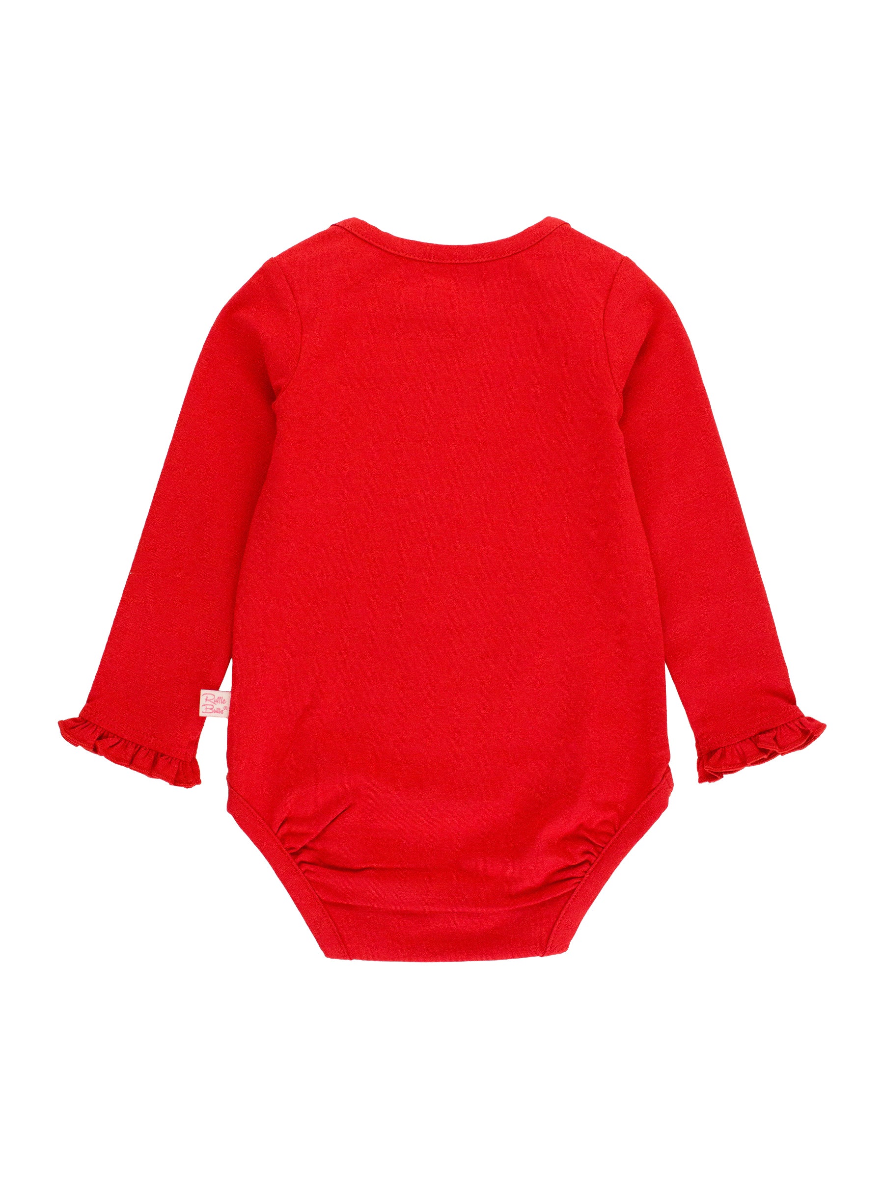 Cotton Long Ruffle Sleeve Onesie - Online Only