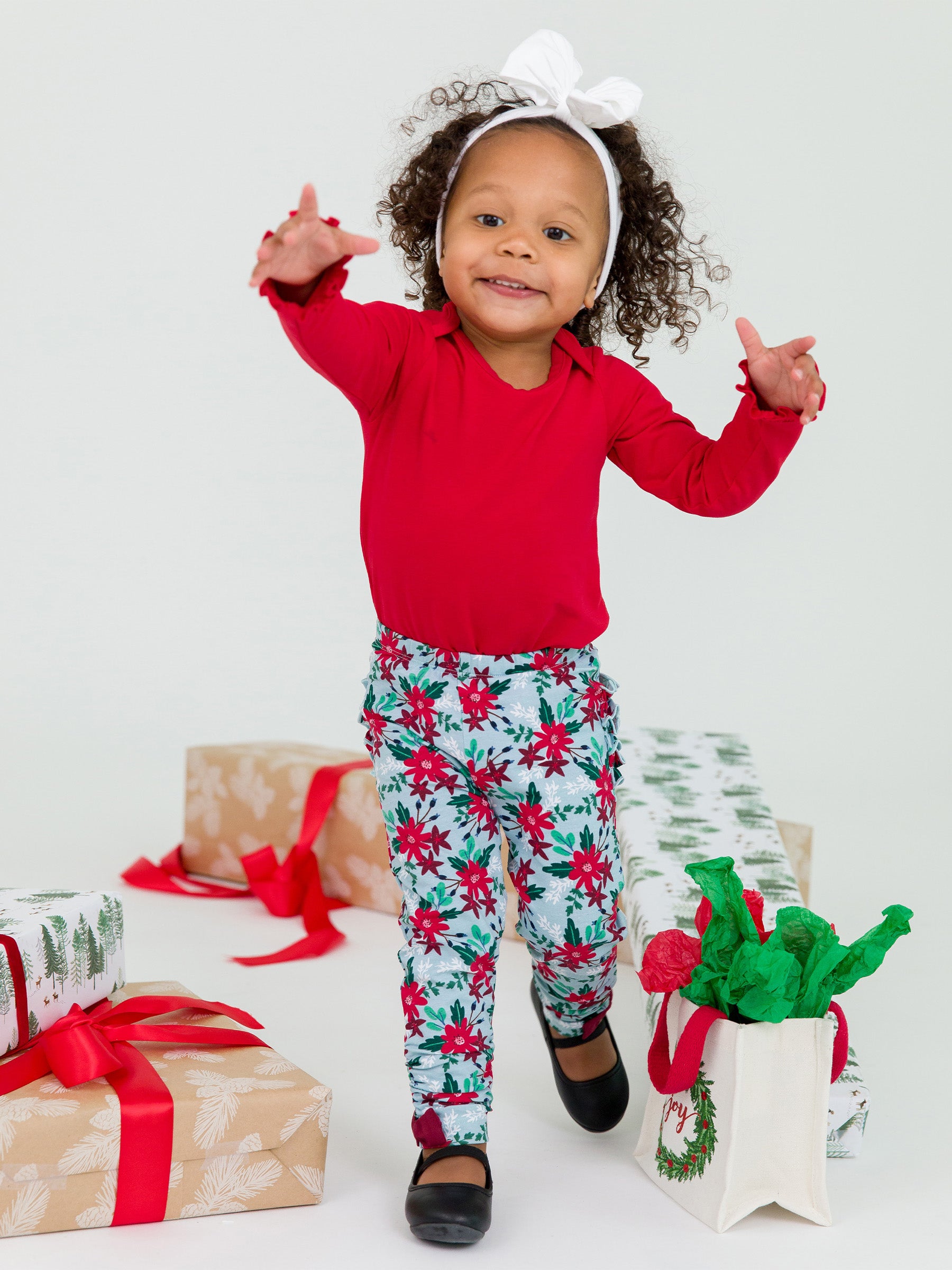 Cotton Long Ruffle Sleeve Onesie - Online Only