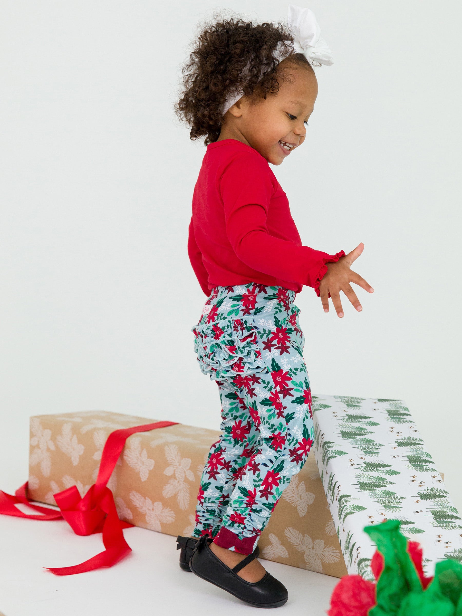 Cotton Long Ruffle Sleeve Onesie - Online Only