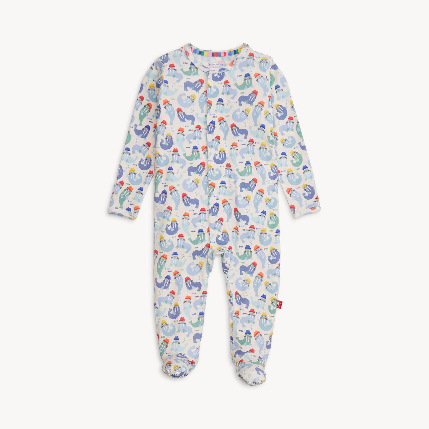 walrus in winter hats magnetic footie