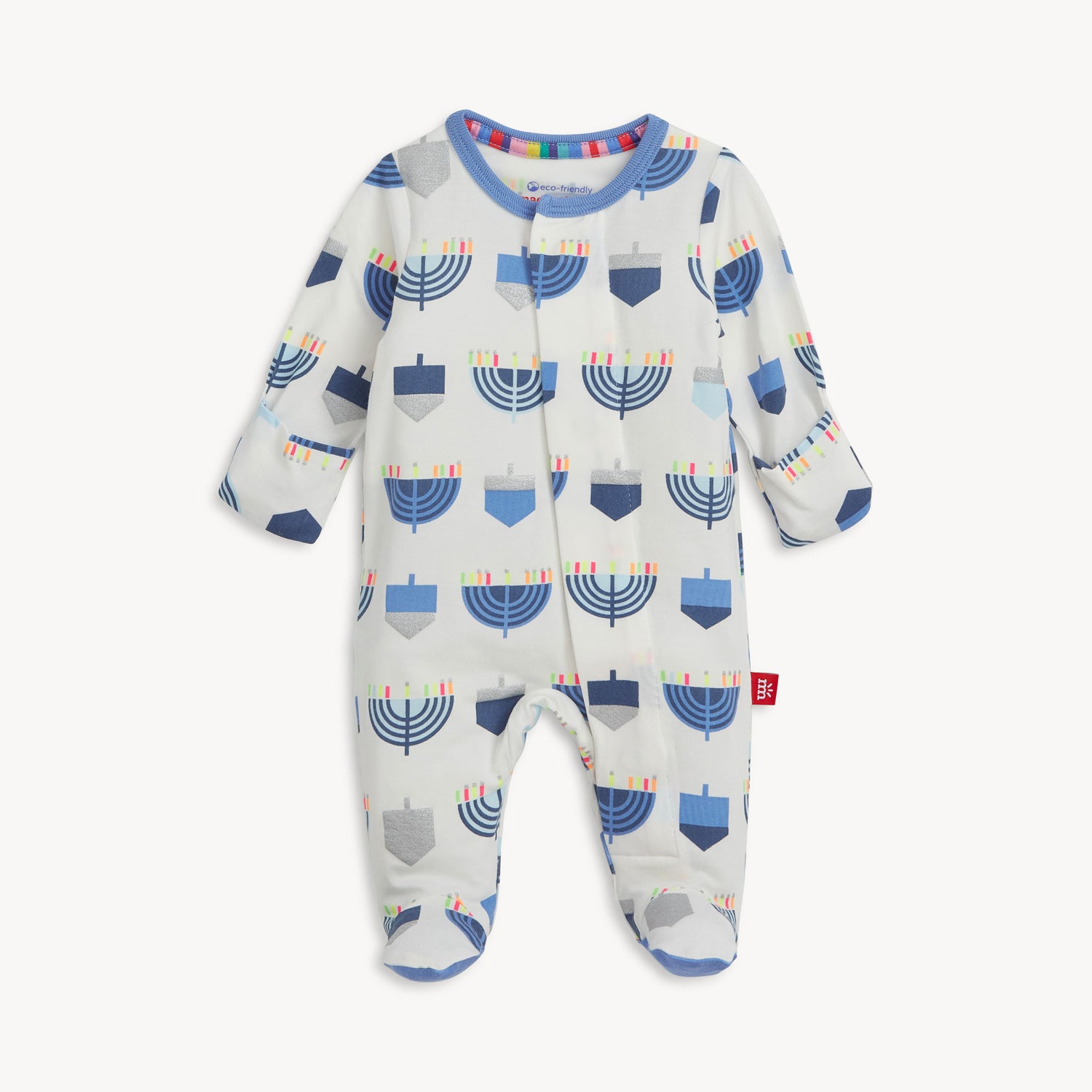 white dreidel magnetic footie