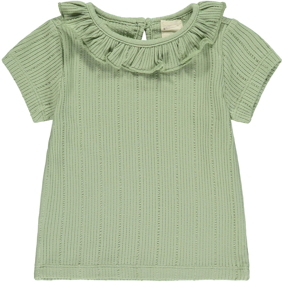 Basic Ruffle Collared T-Shirt - Online Only