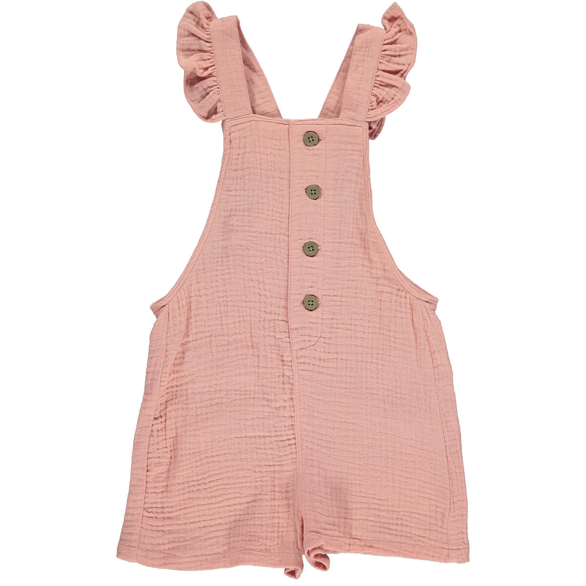 Cotton Ruffle Sleeve Girl's Romper