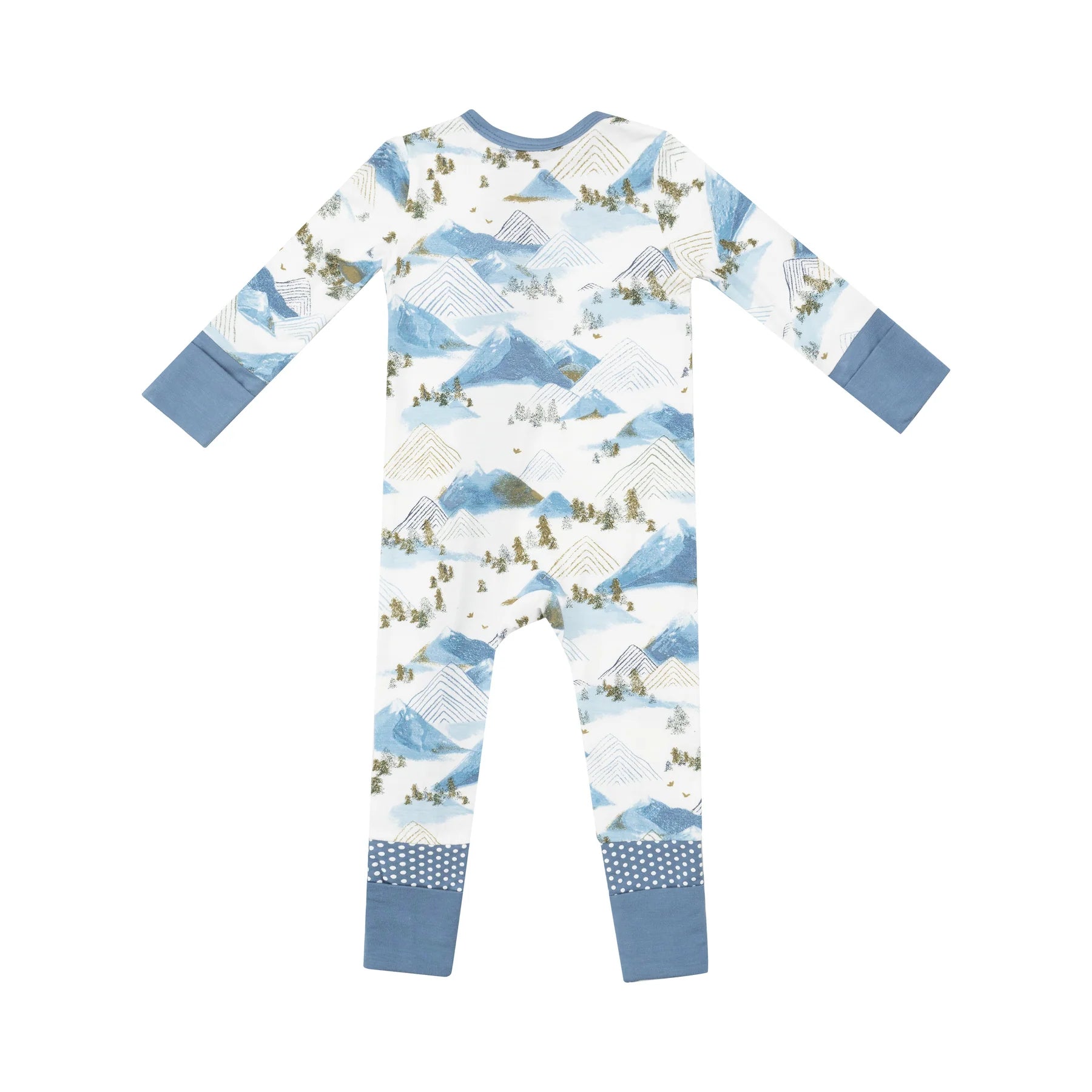 Mountain Print 2-Way Zipper Convertible Footie