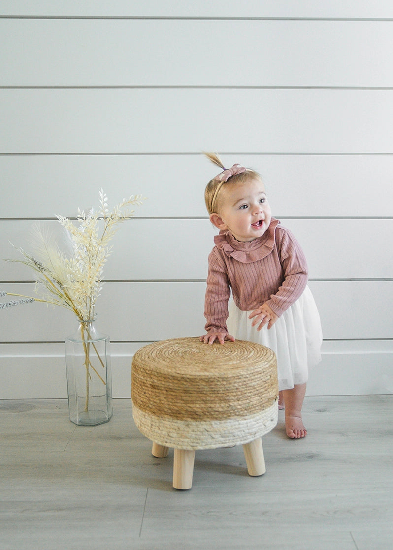 Ruffle Neck Sweater Knit Top & Tutu Baby Dress