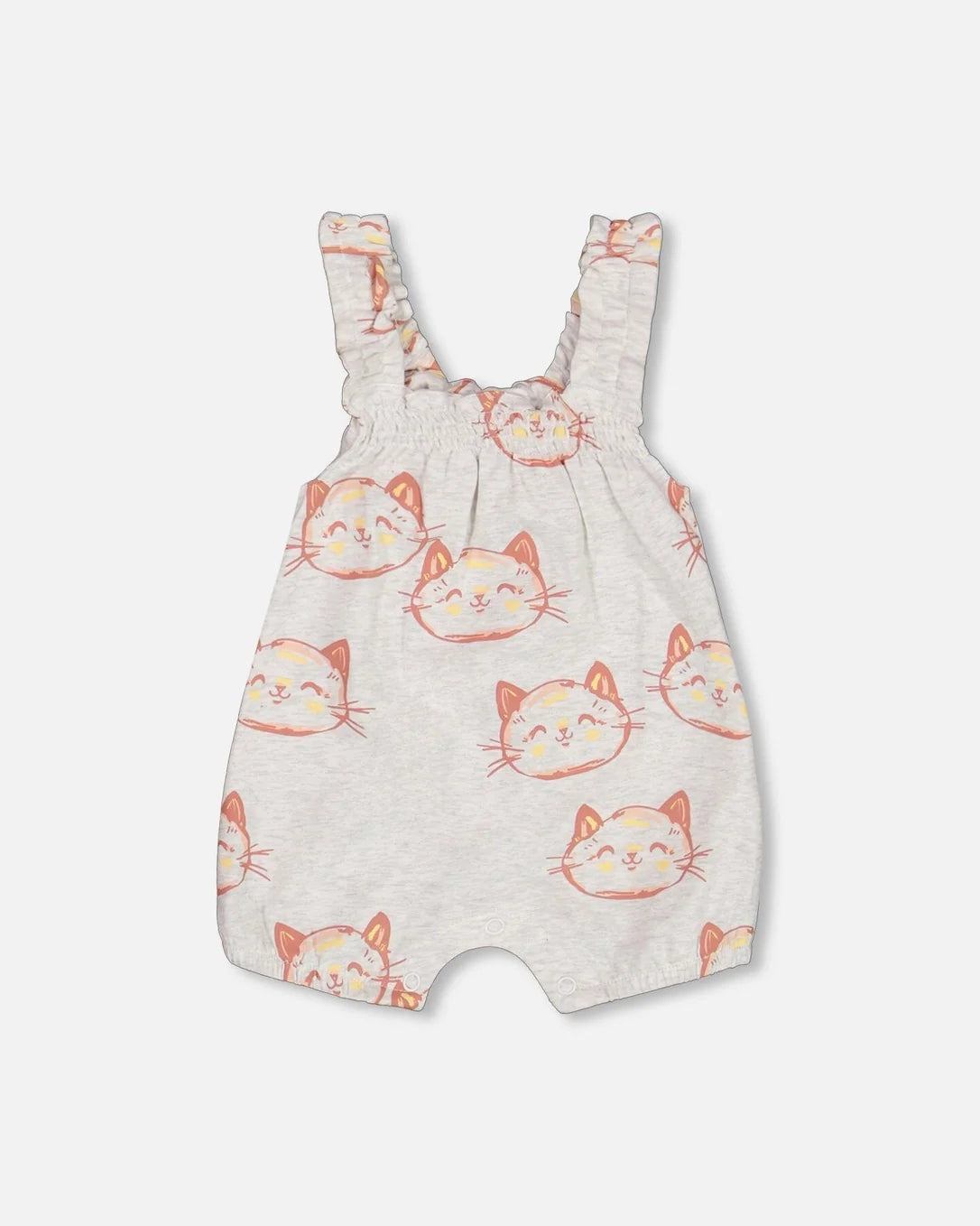 Printed Cat Onesie & Shortall Set