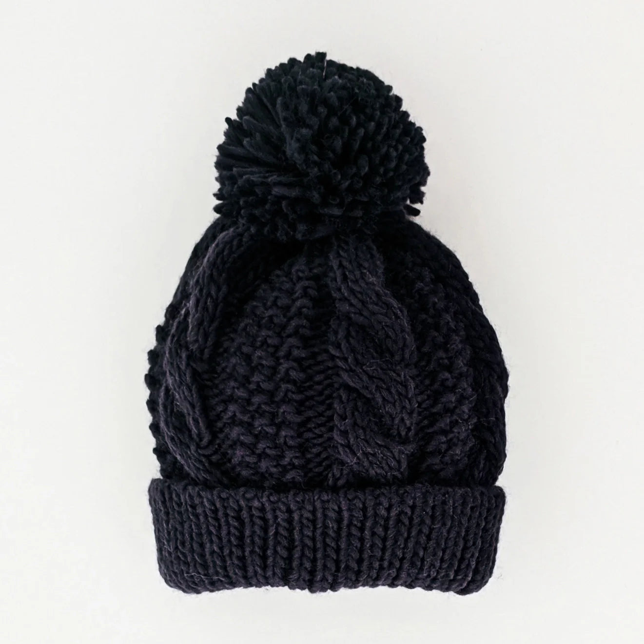 Cable Knit Pom Pom Beanie