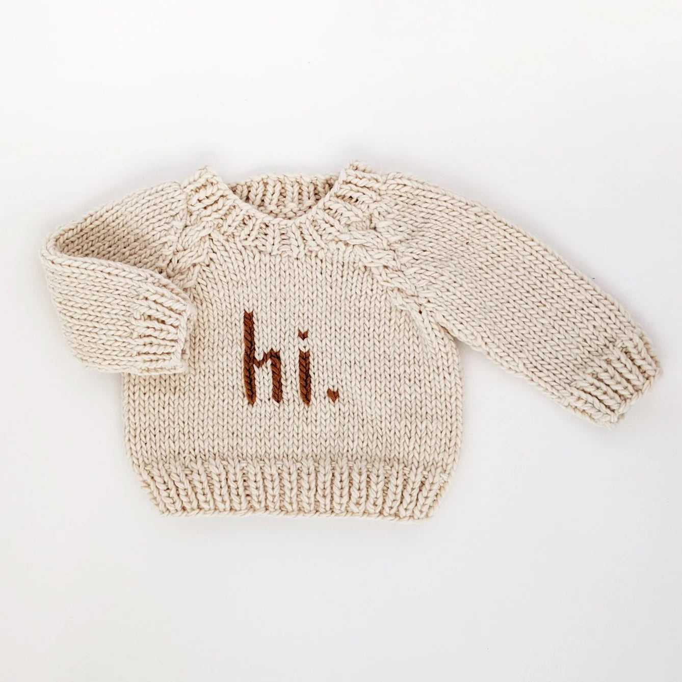 Hi Crew Neck Knit Sweater