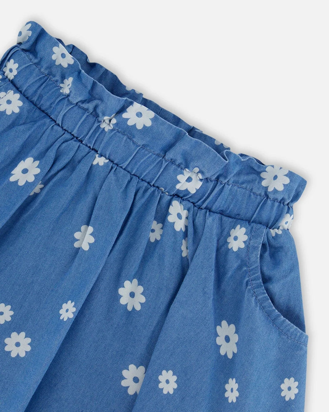 Floral Chambray Skort