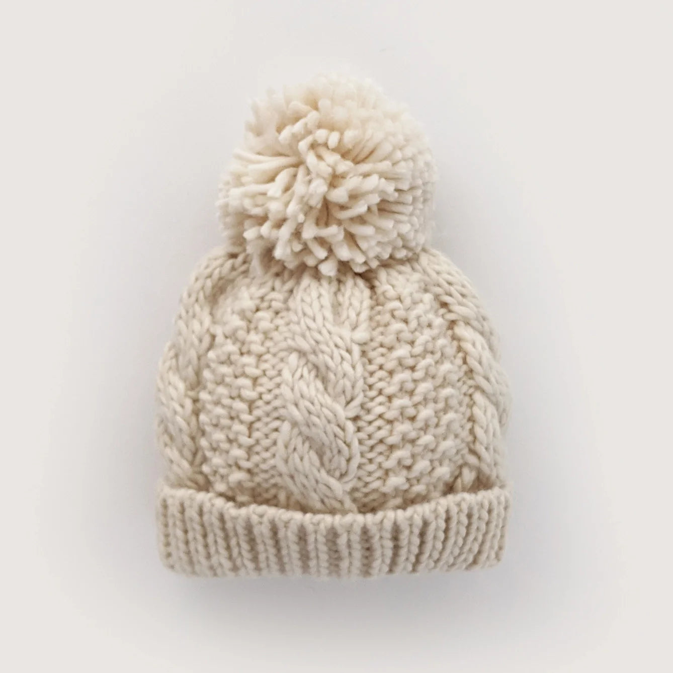 Cable Knit Pom Pom Beanie