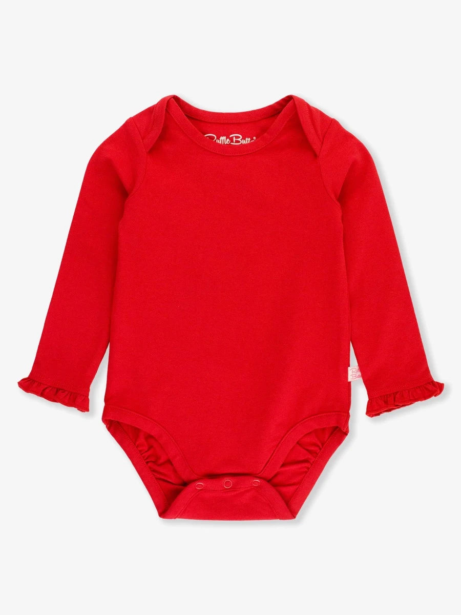 Baby Red Ruffle Bodysuit 