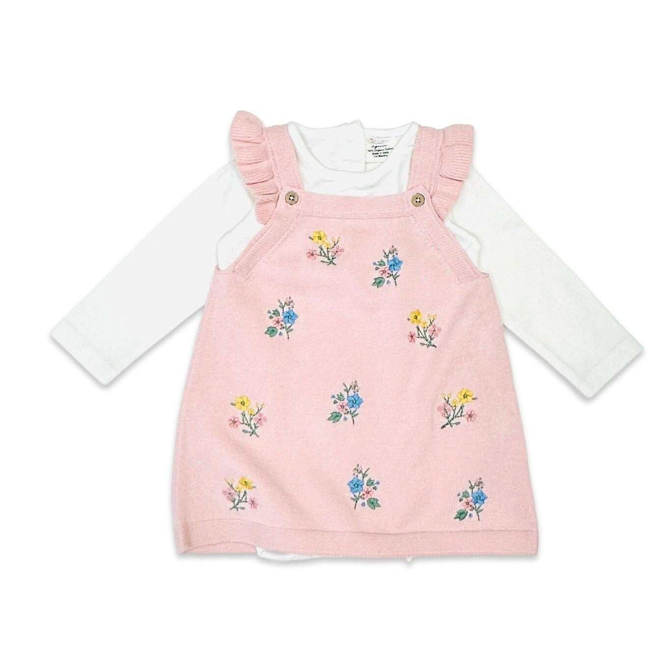 Baby girl floral sweater dress