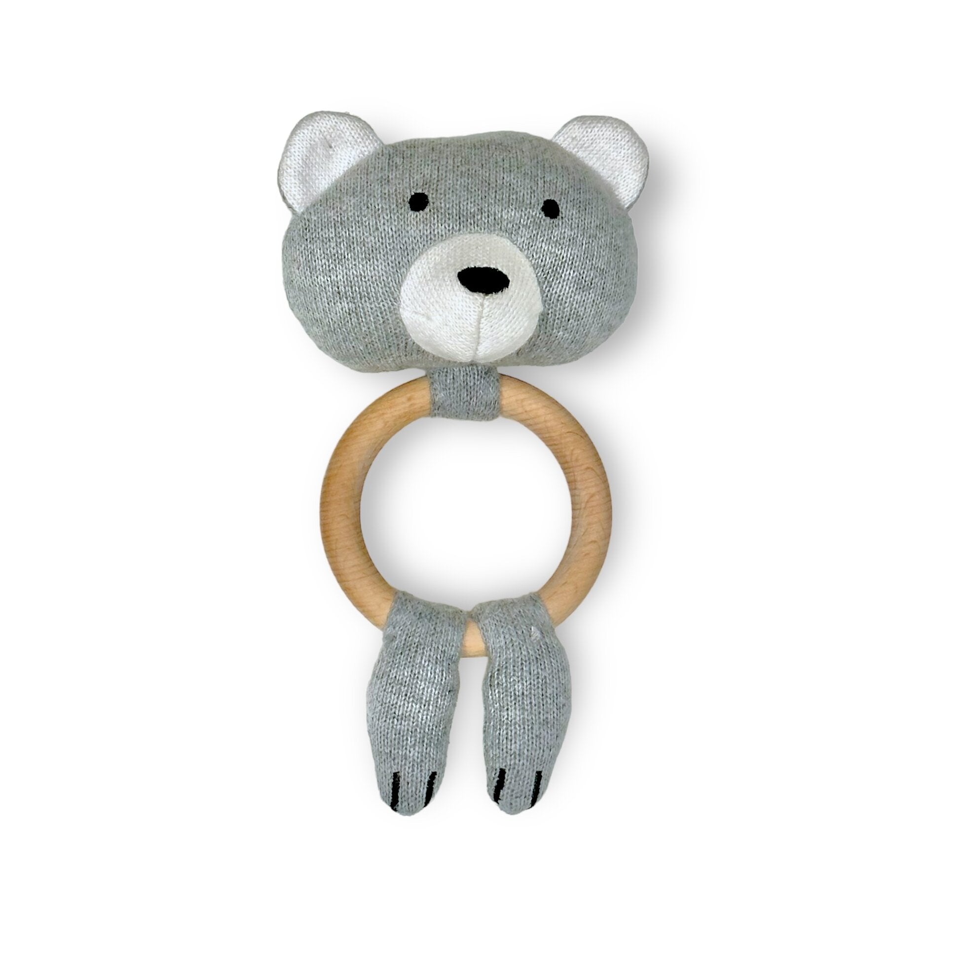 Bear ring baby rattle