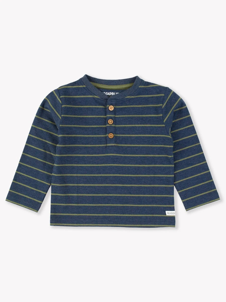 Boys Henley Striped Long Sleeve