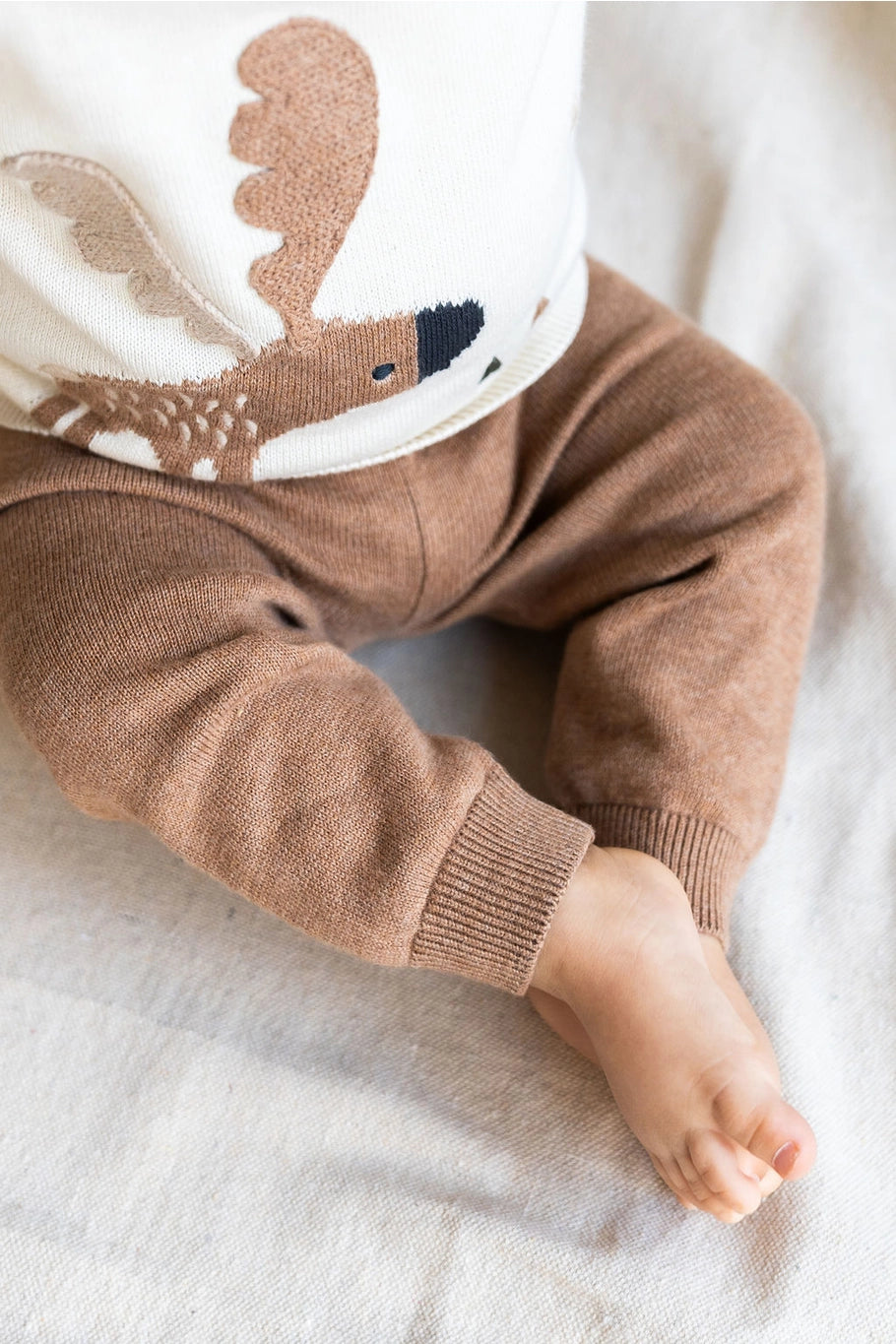 Brown baby cozy legging