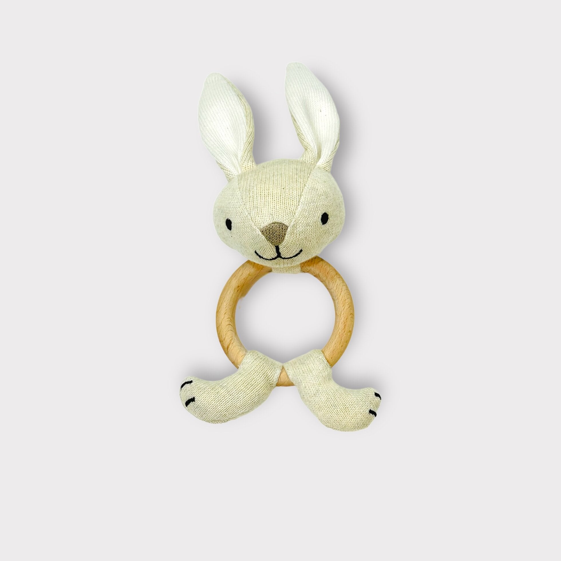 Bunny ring baby rattle