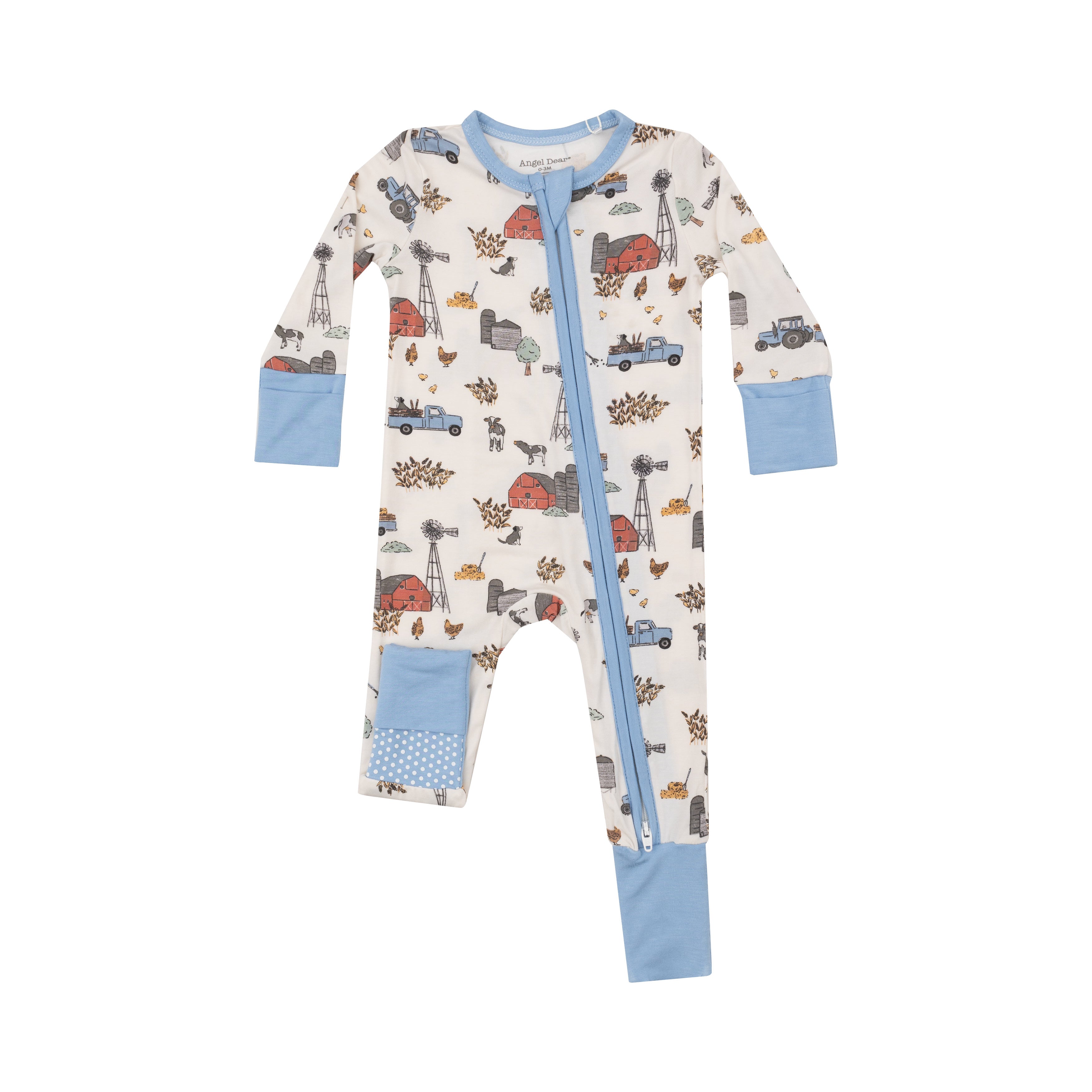 Farmer Blue Baby Romper