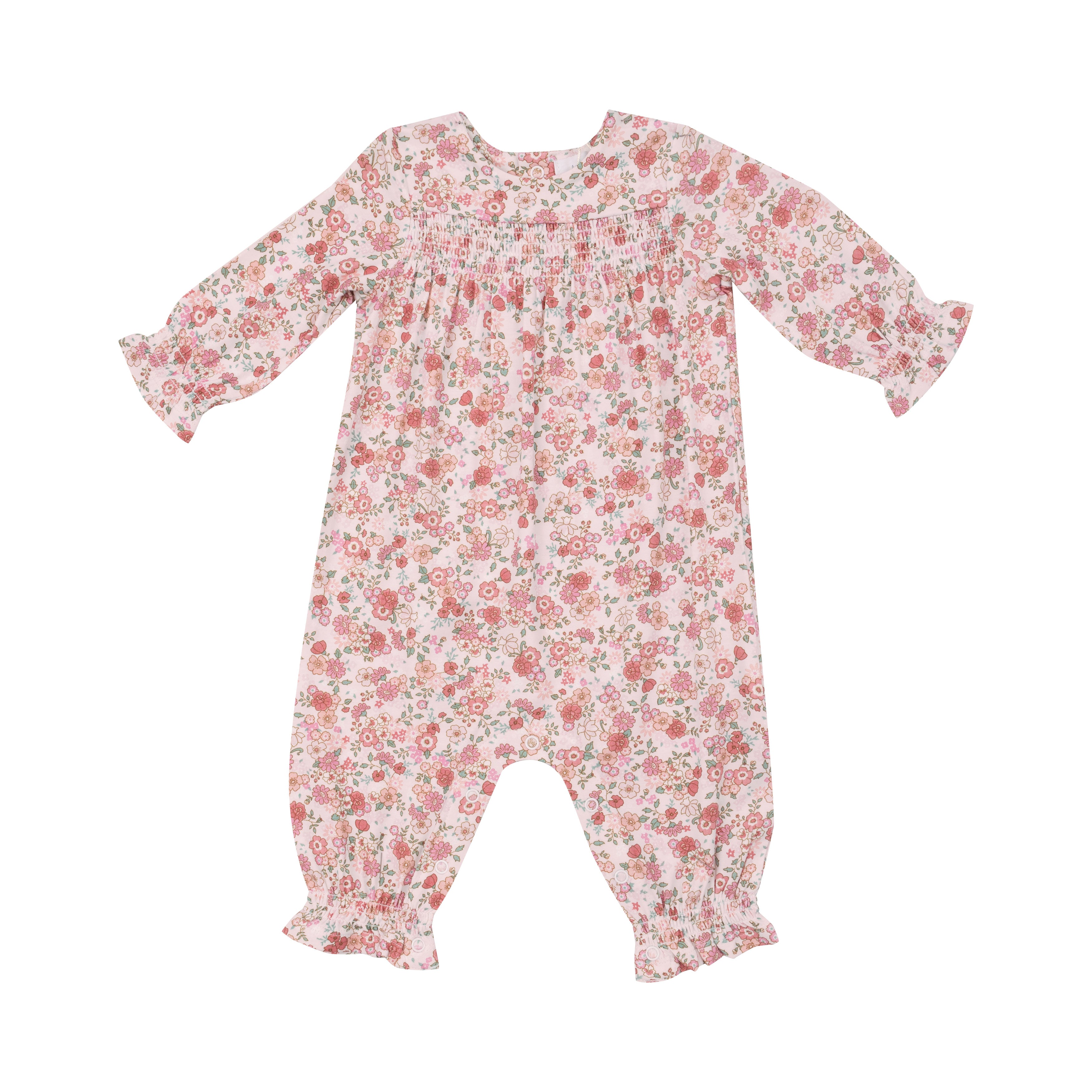 Floral Baby Smocked Romper