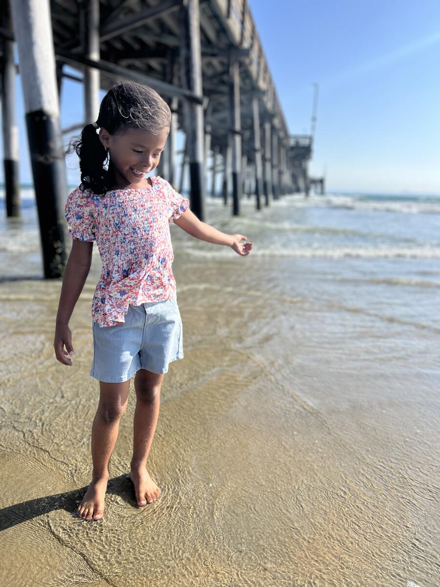 Girl's Summer Peplum Top Pink