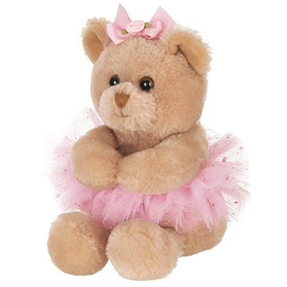 Light brown bear pink tutu stuffed animal