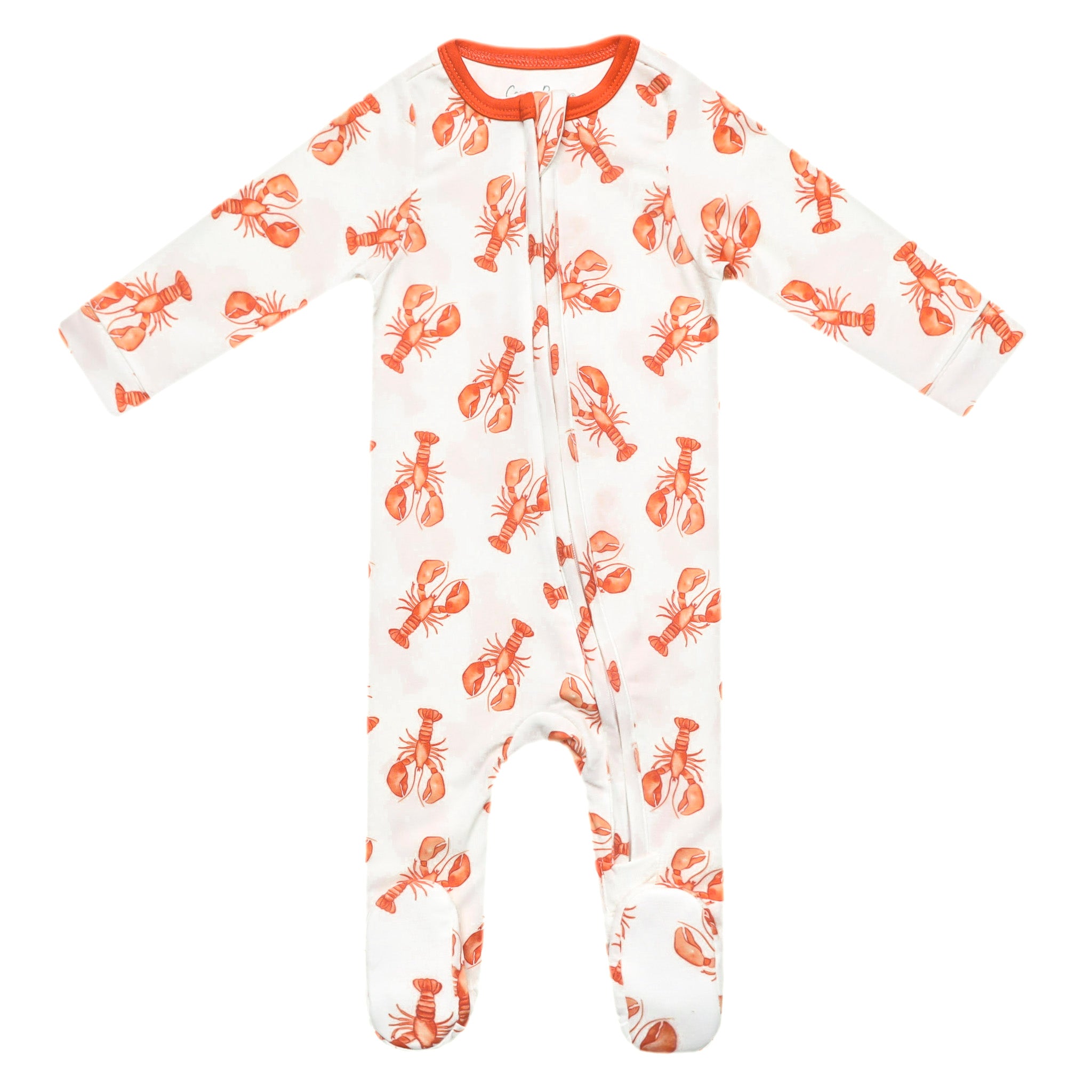 Lobster Print 2-Way Zipper Footie