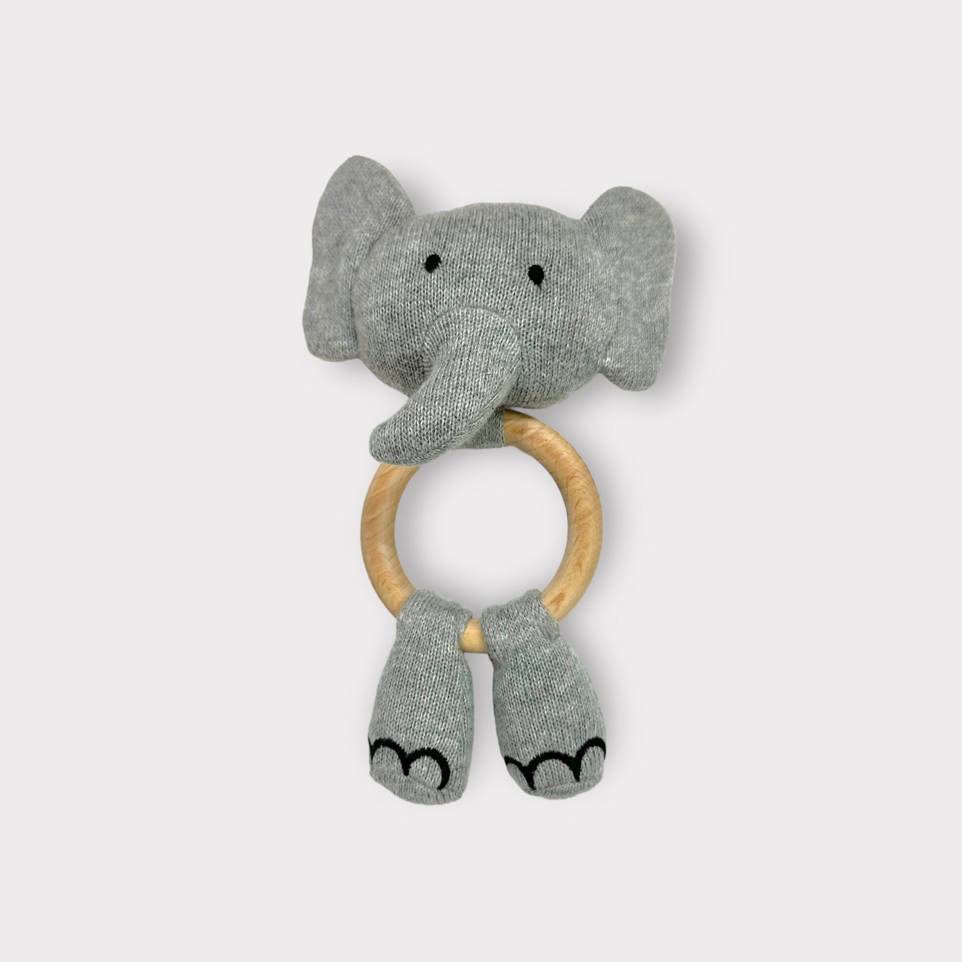 Elephant Sensory Teething Ring Rattle