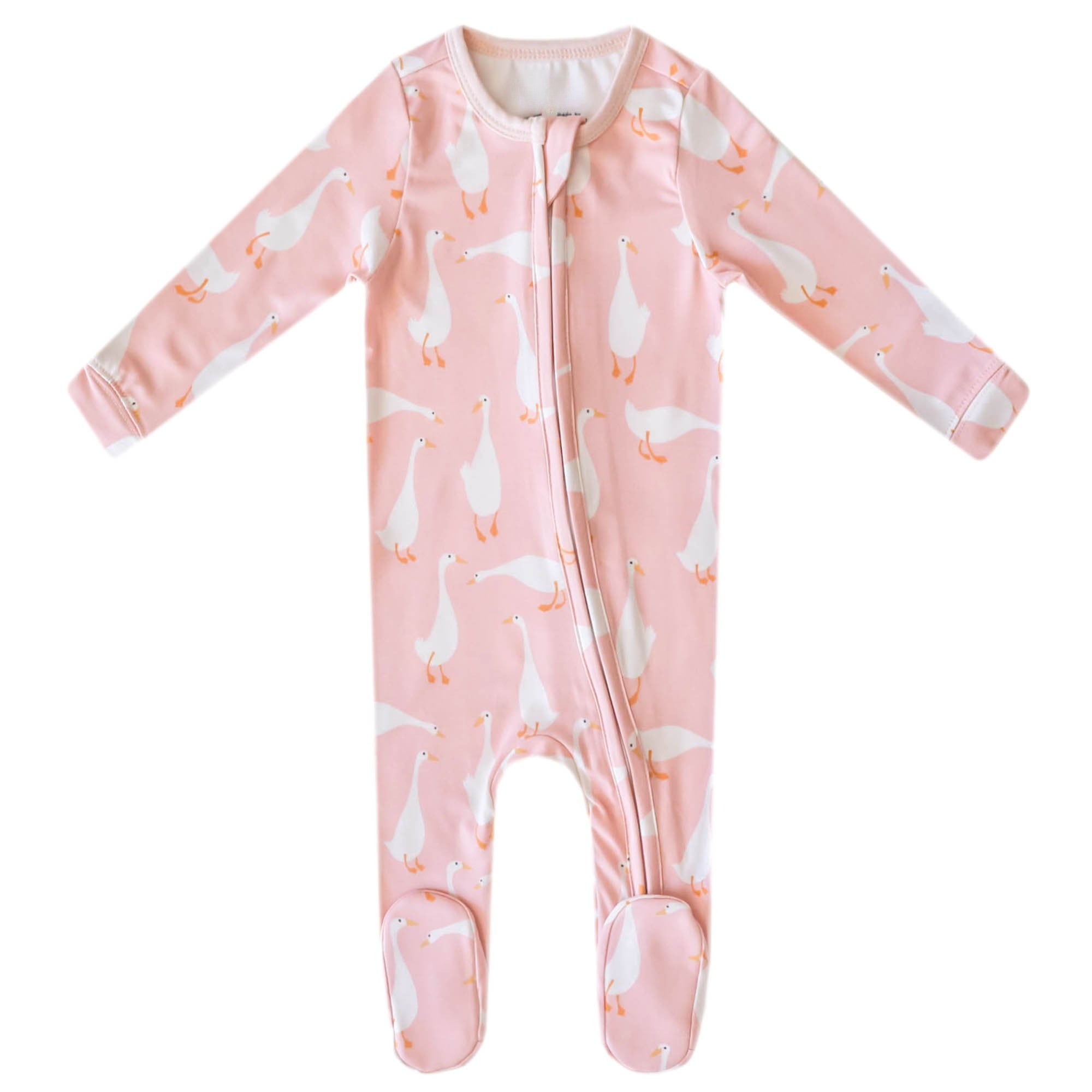 Pink Goose Baby Footie