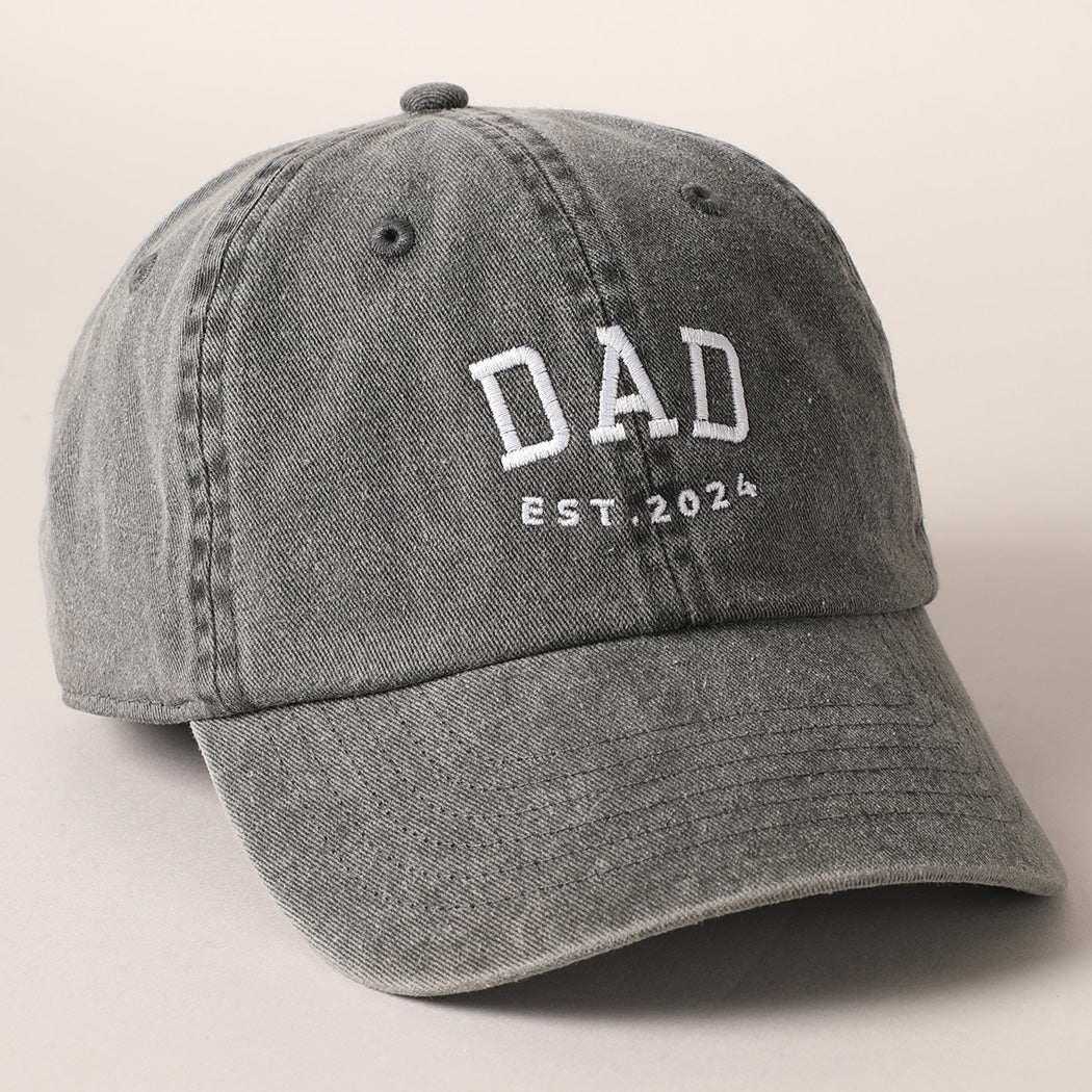 Side profile of Grey Dad hat established in 2024