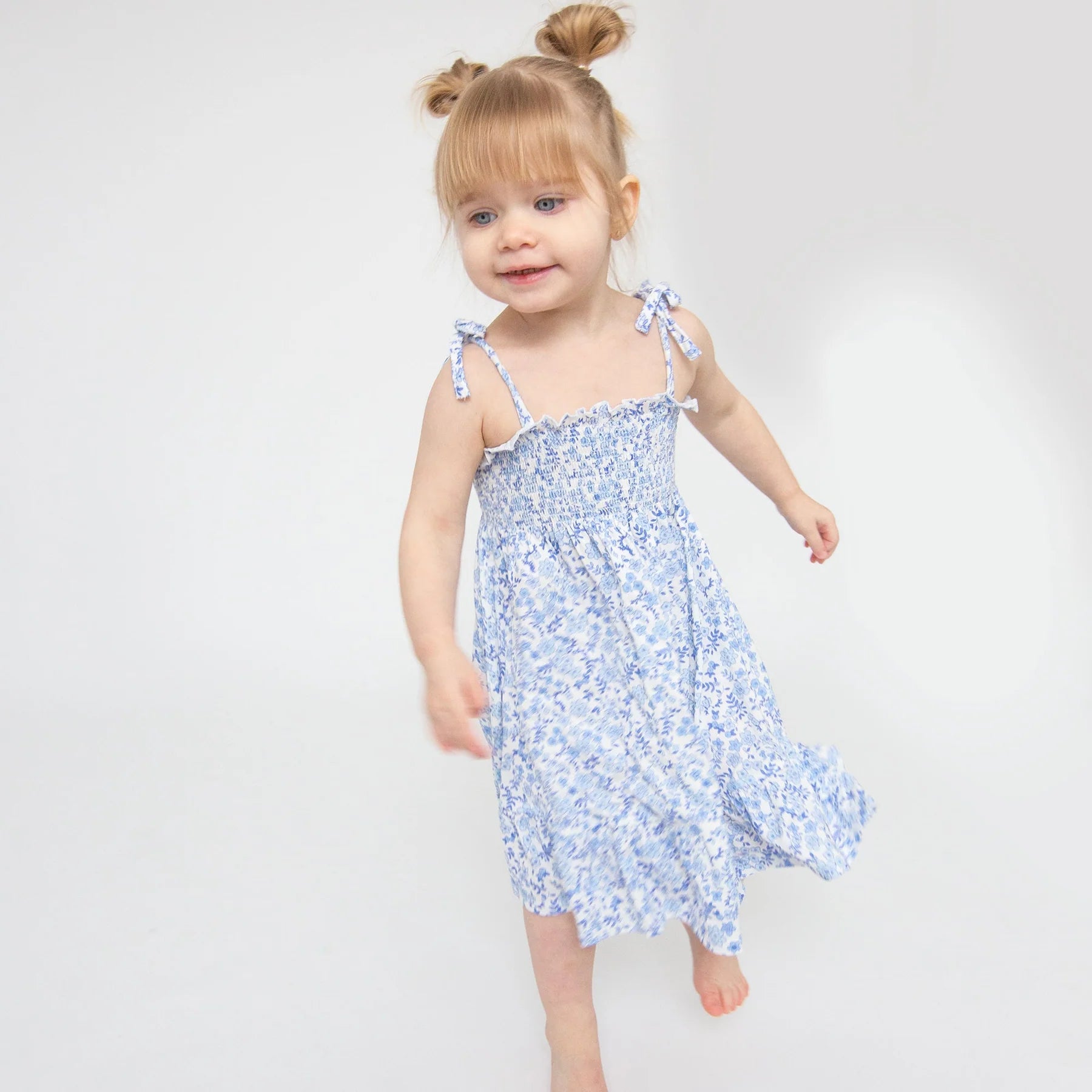 Toddler Girl Tie Strap Floral Dress