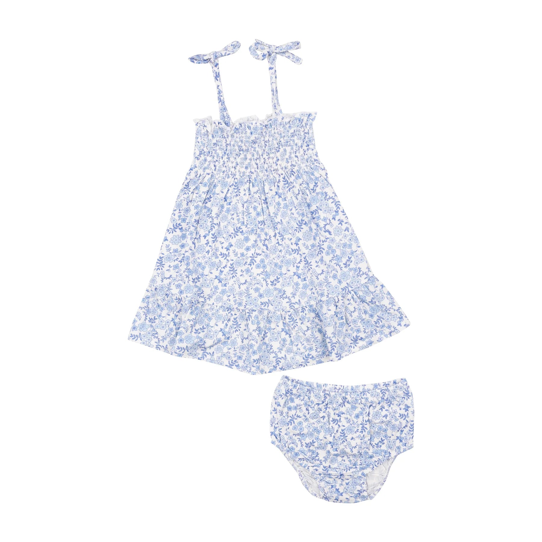 Toddler Light Blue Floral Dress