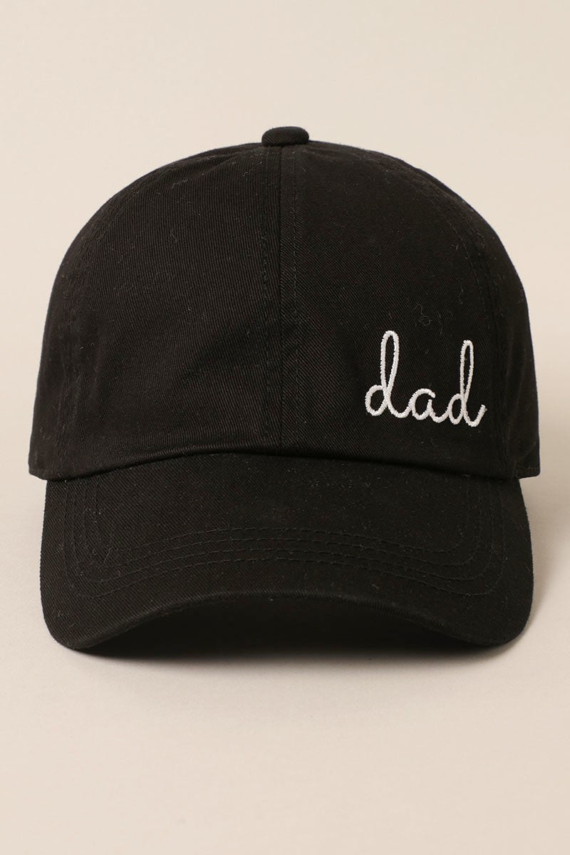 Top profile of black dad hat
