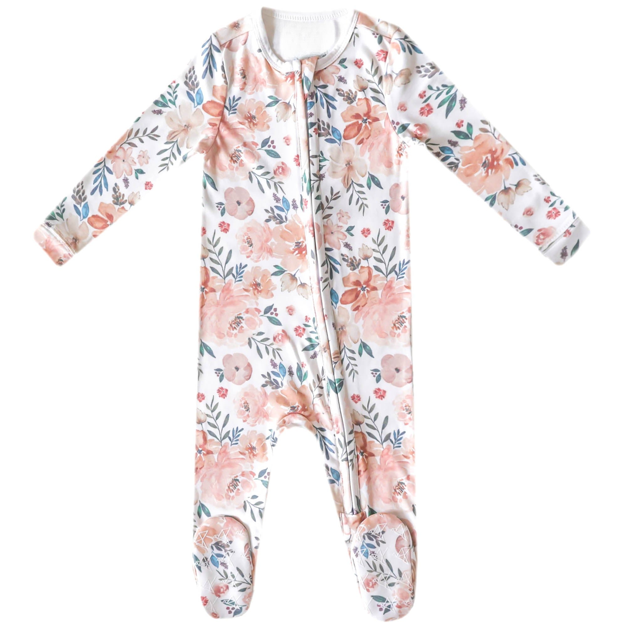 Watercolor Floral Footed Pajama