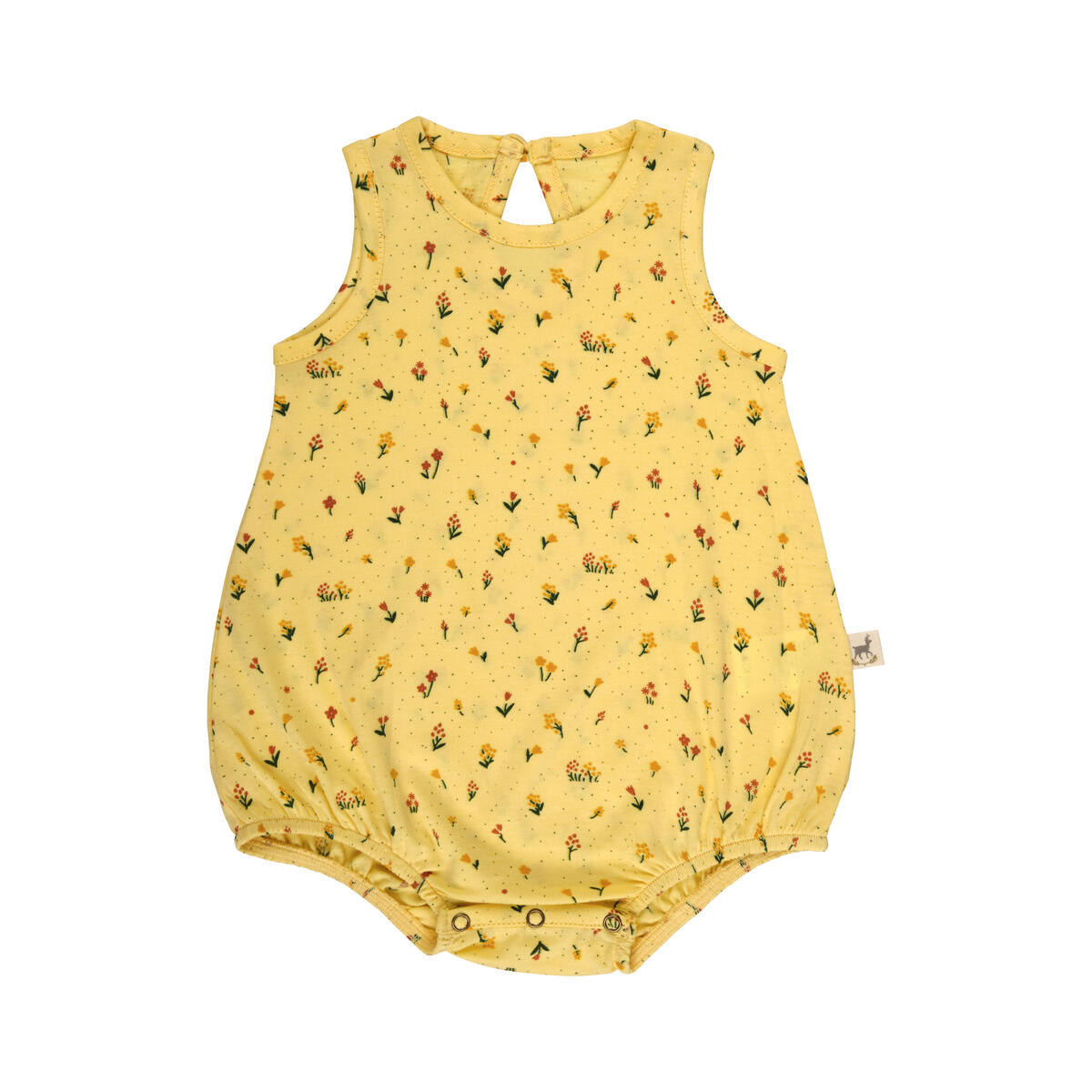 Yellow Floral Pima Cotton Baggy Onesie