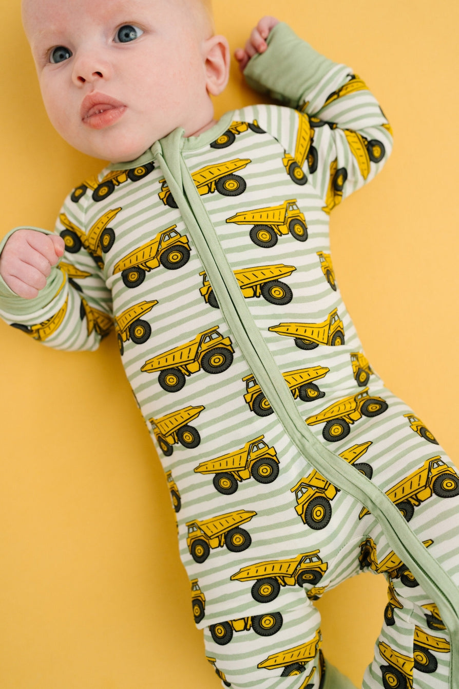 bamboo dump truck convertible footie