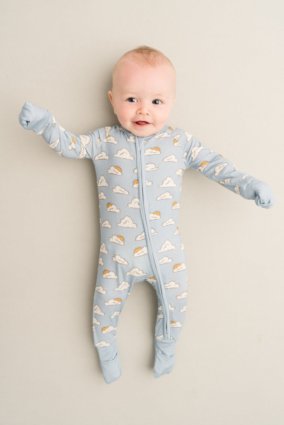 blue cloud convertible footie