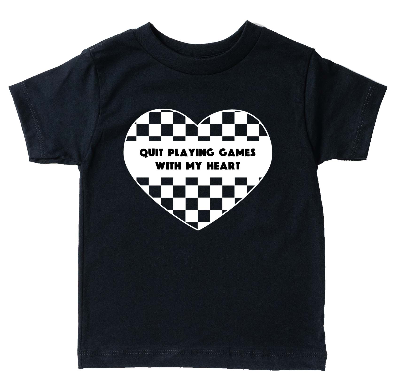 boys valentines black tee