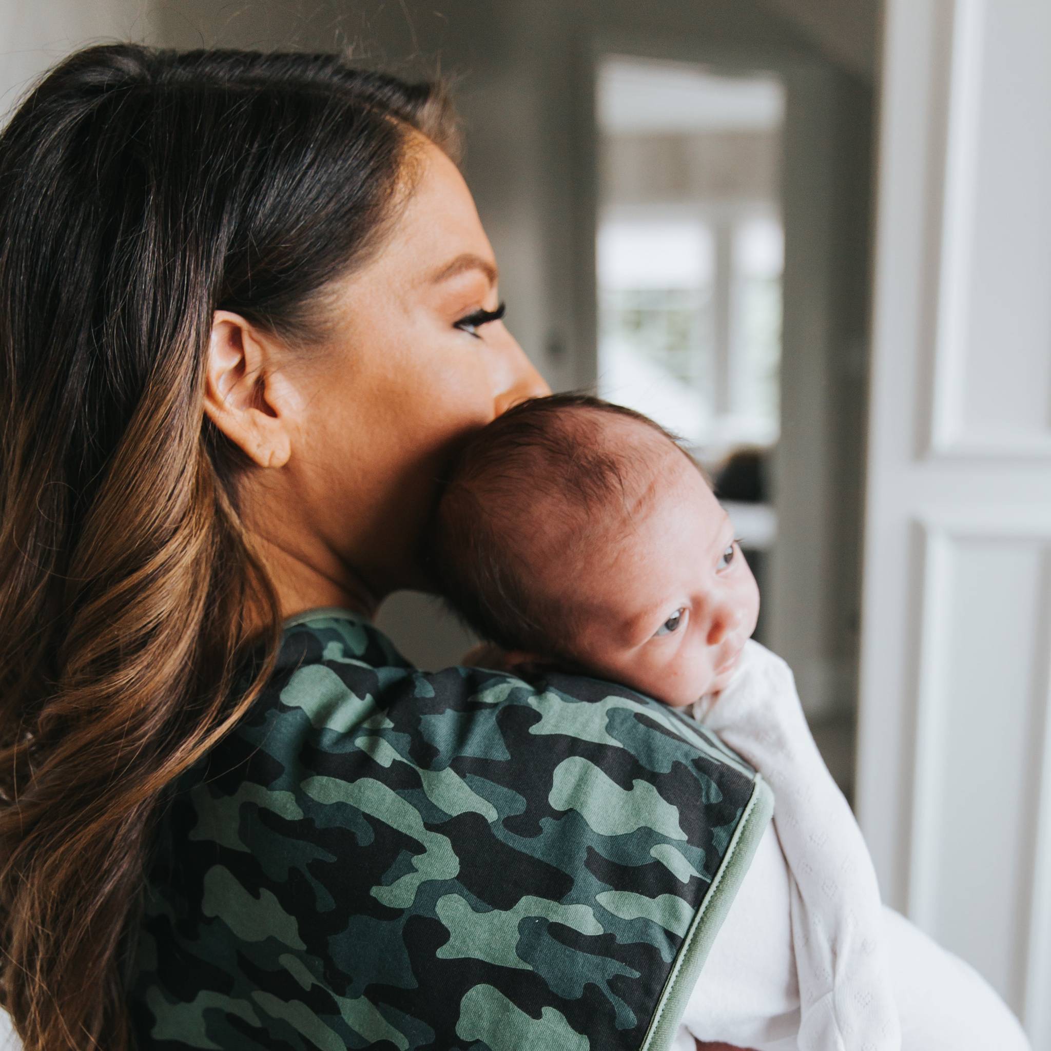 camo printed burp cloth