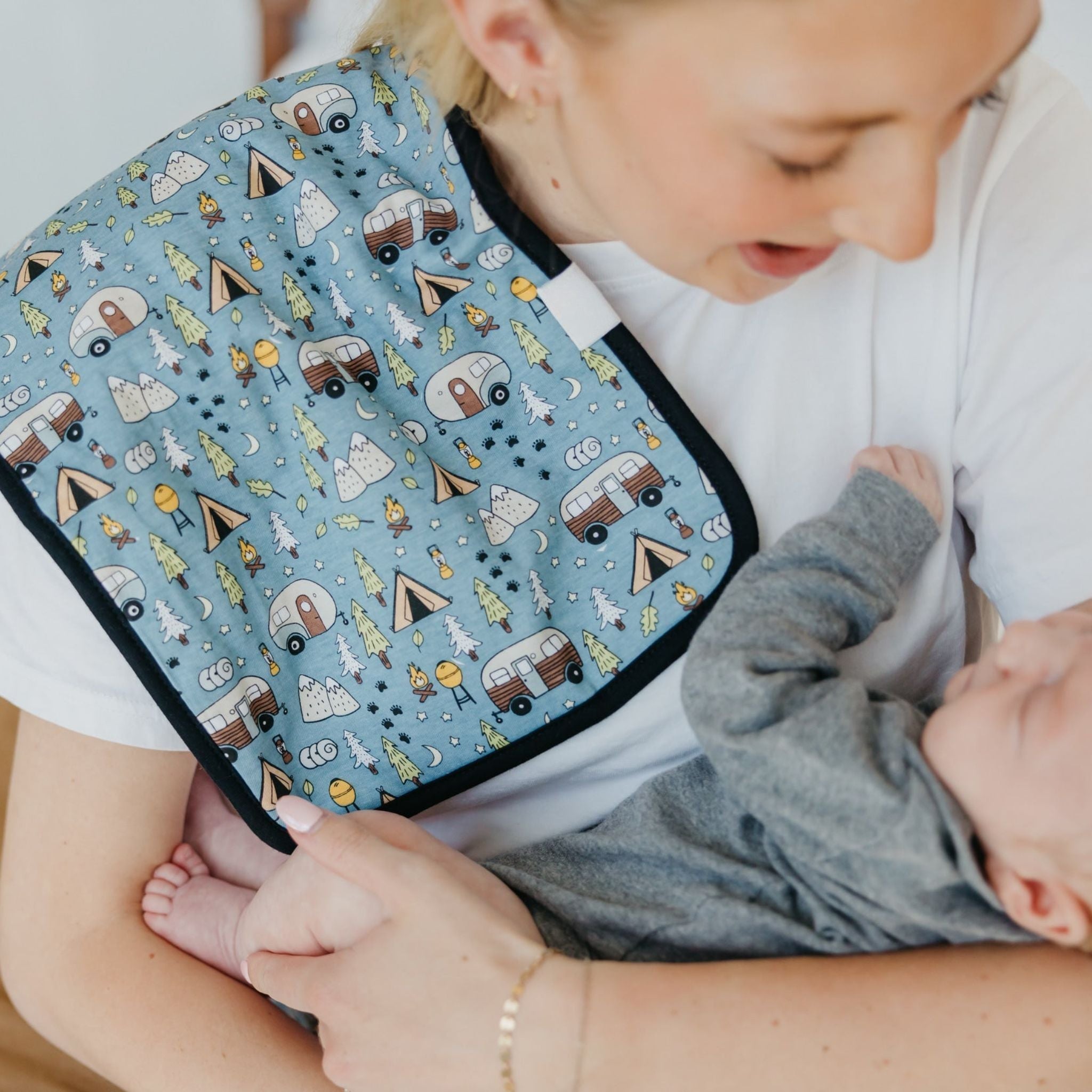 campers theme burp cloth