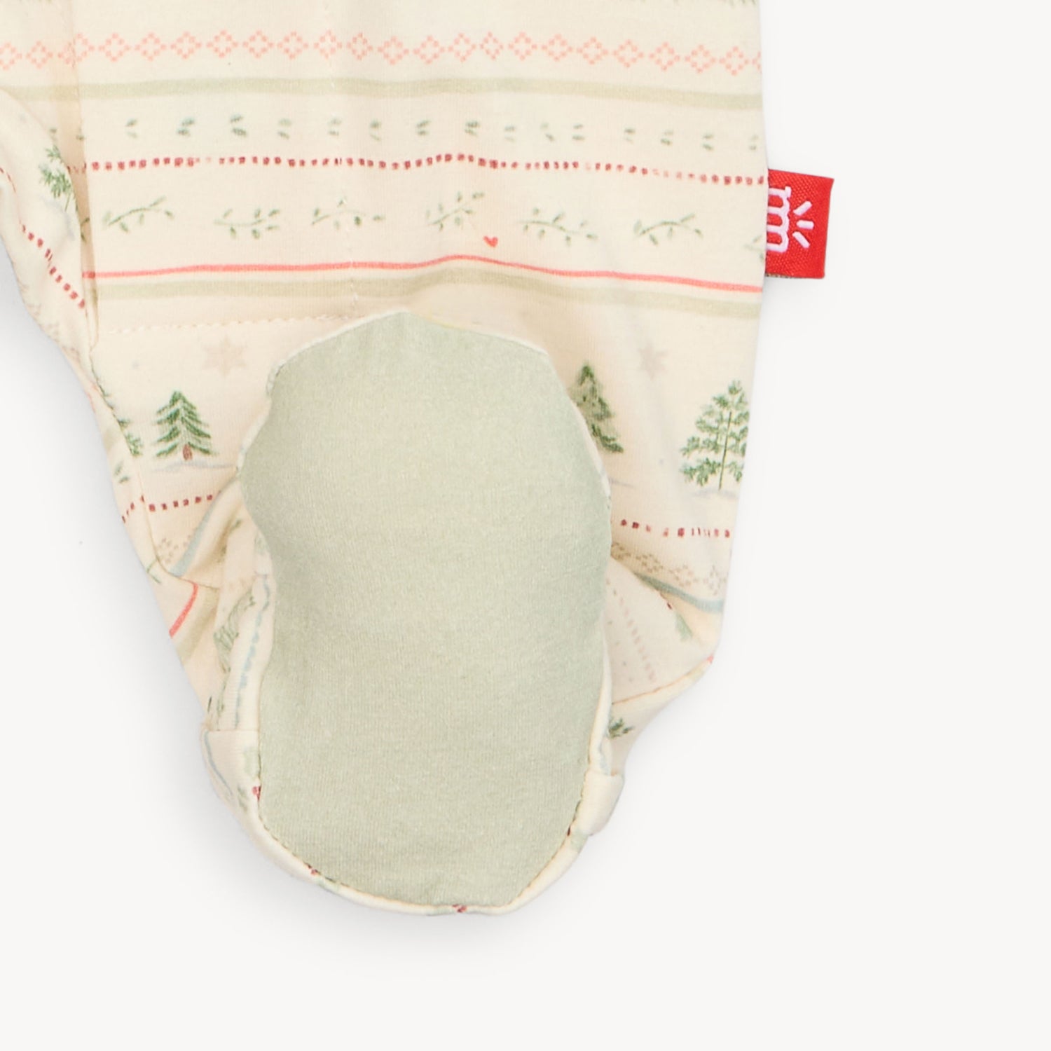 christmas print footed pajama for baby