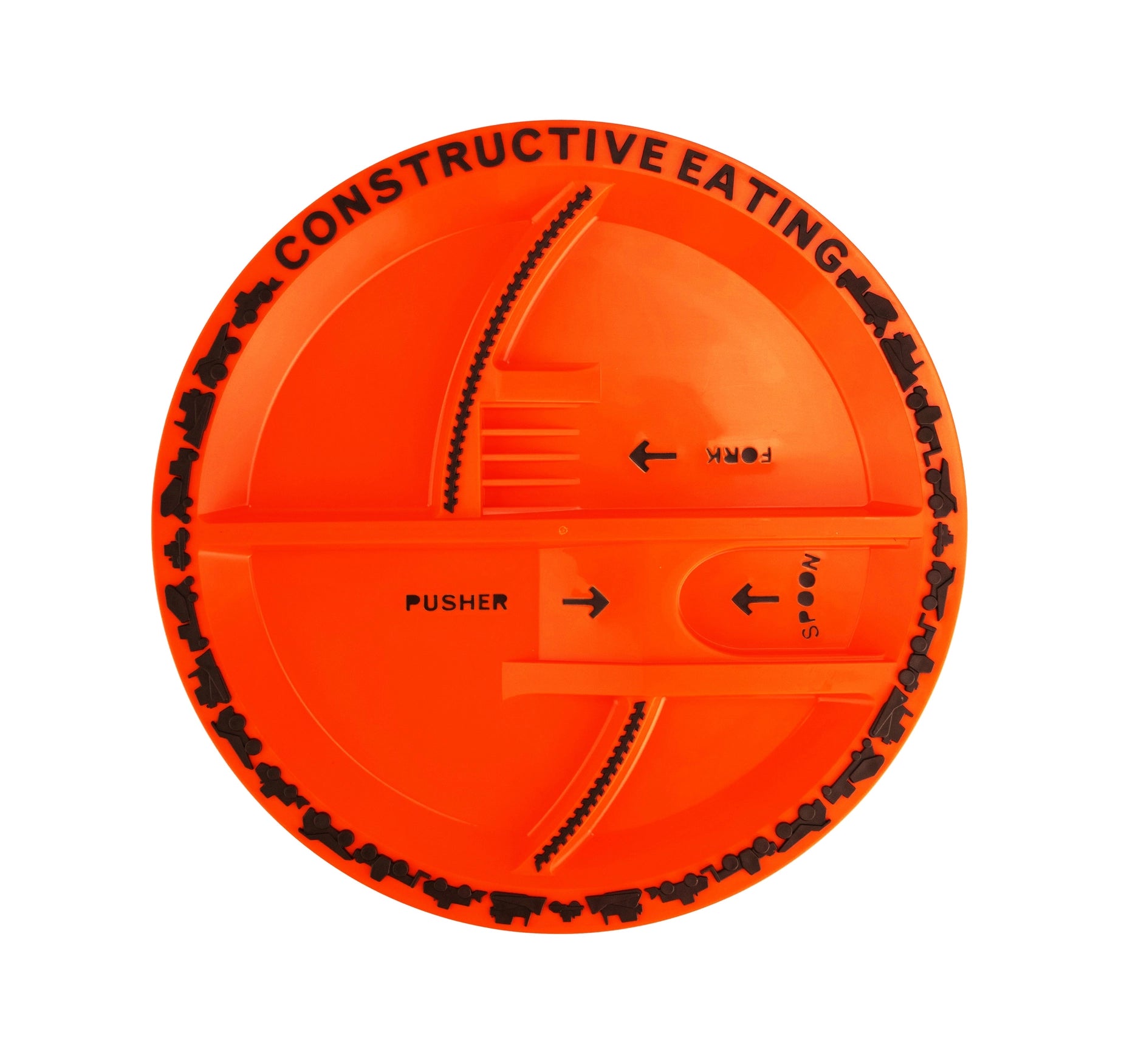 construction truck dinner plate