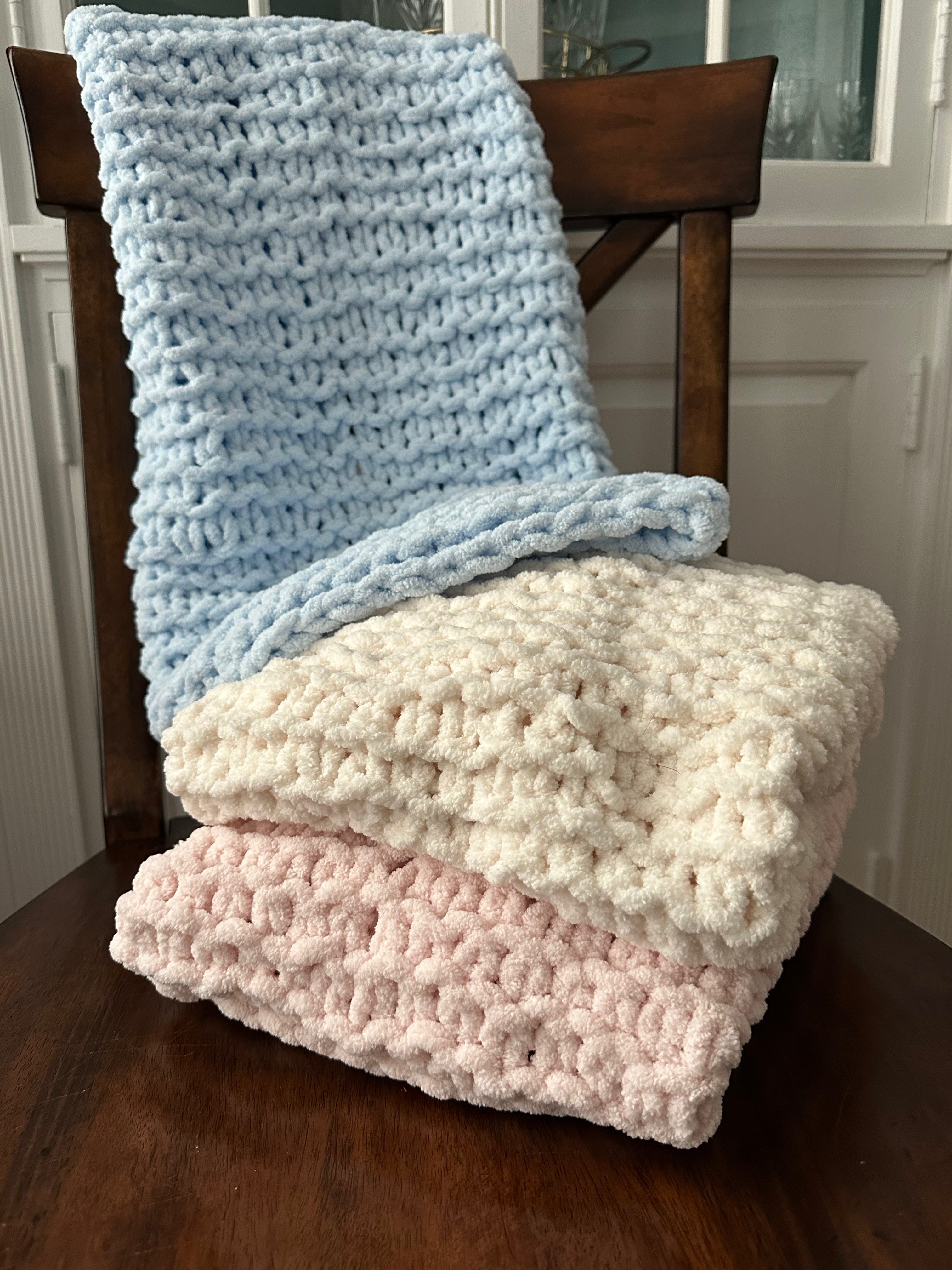 cozy knit baby blanket