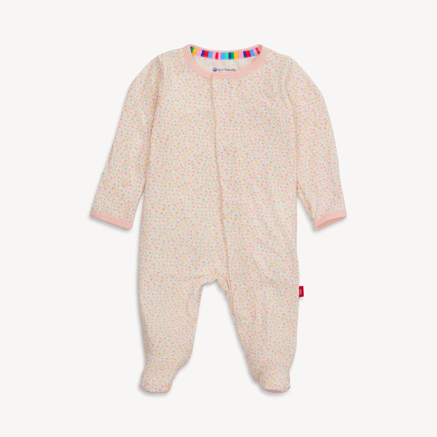 dainty pink flower magnetic footie