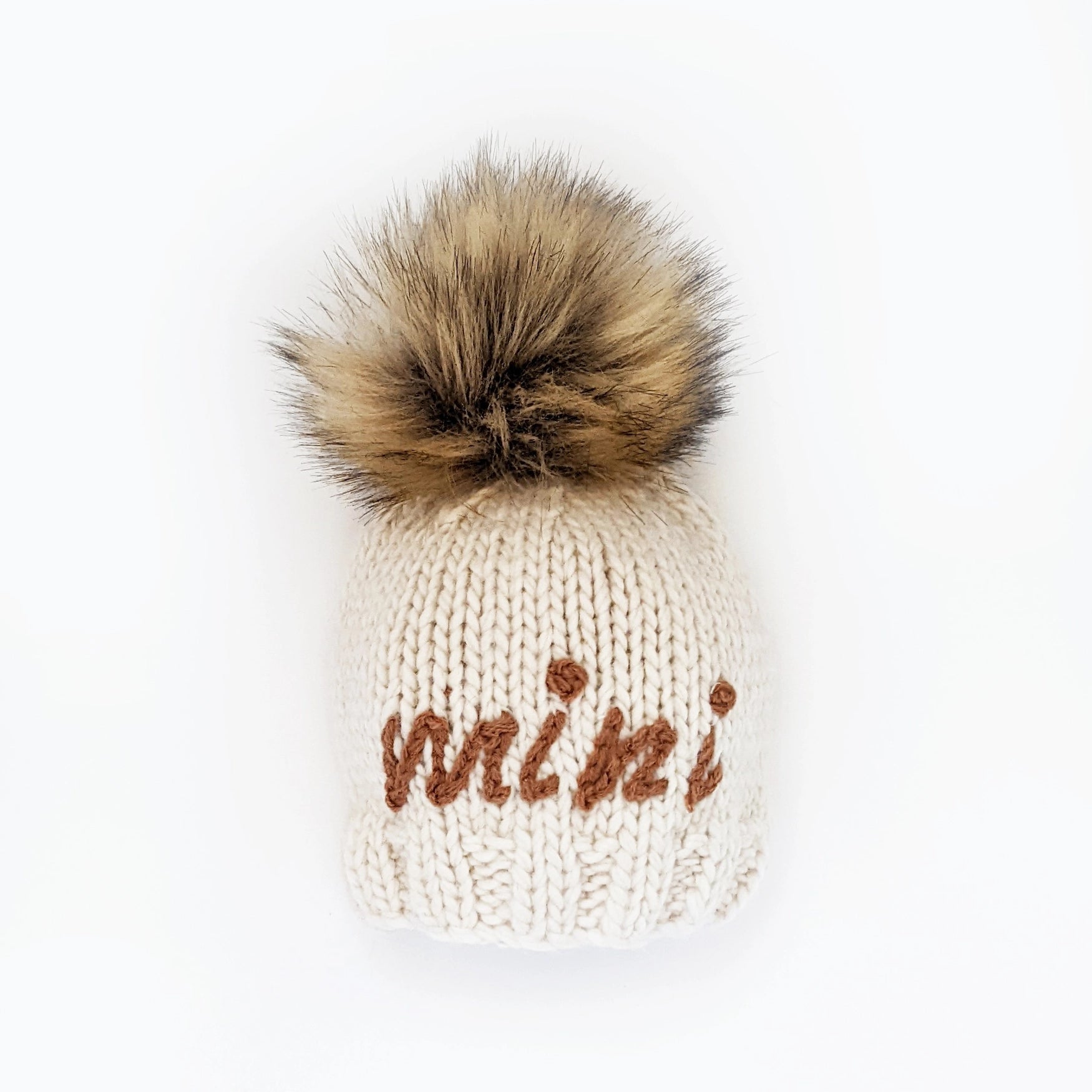 Mini Embroidered Knit Beanie