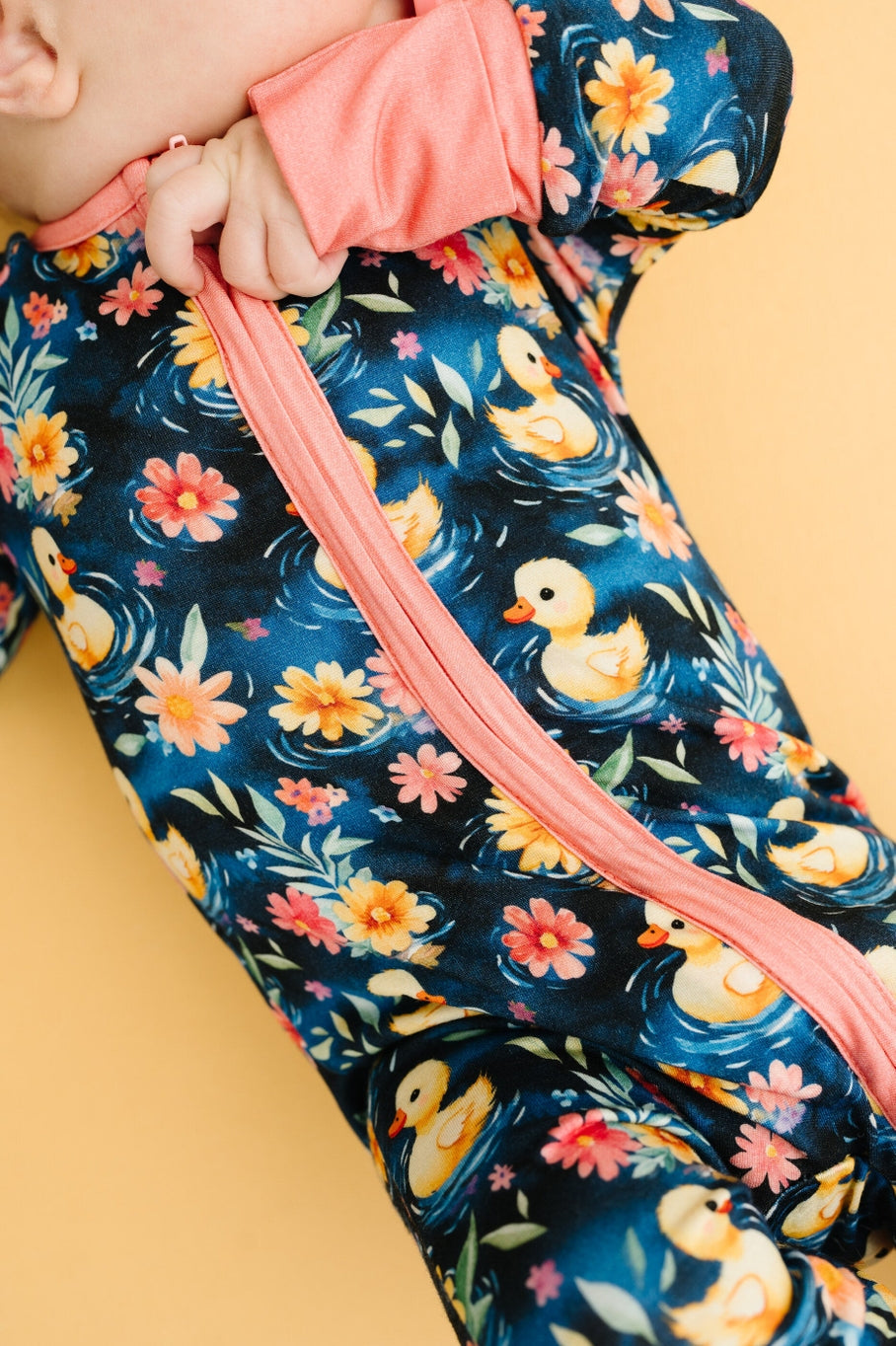 ducklings baby girl bamboo sleeper