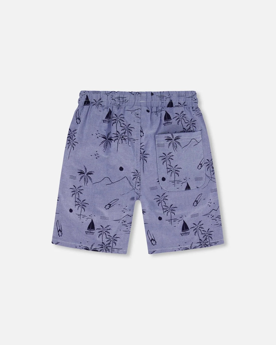 Printed Chambray Shorts - Online Only