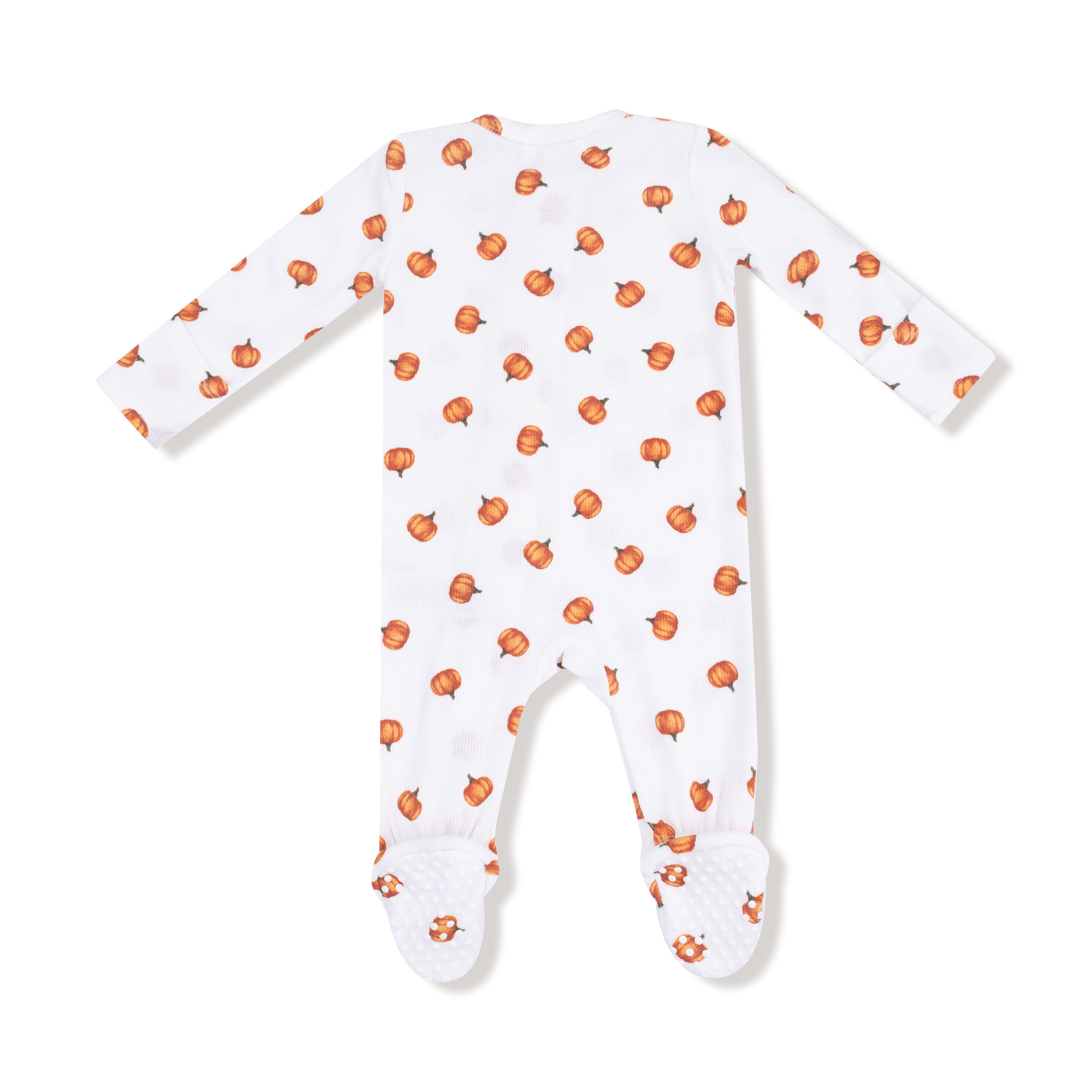 fall pumpkins gender neutral footie baby pajama