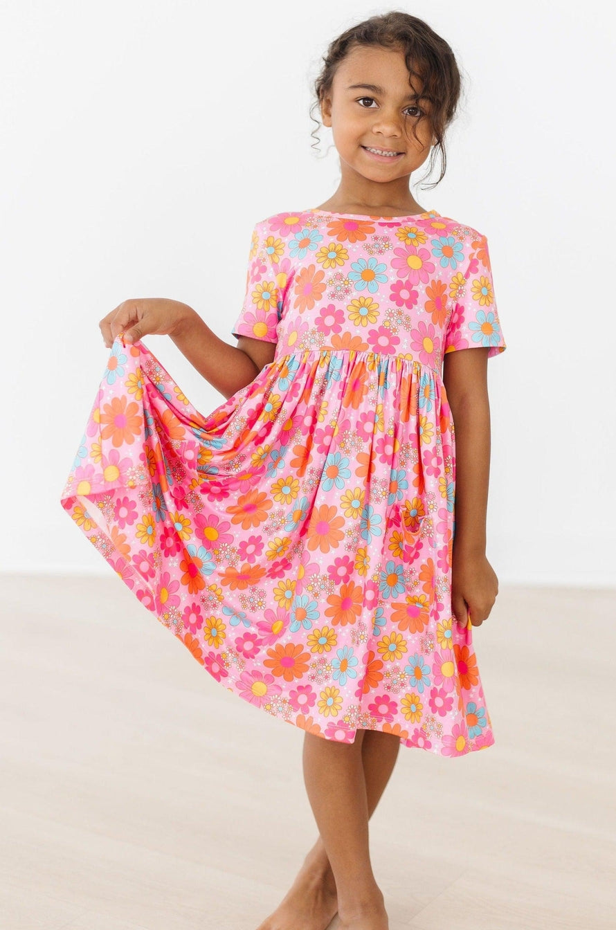 flower power toddler girl dress
